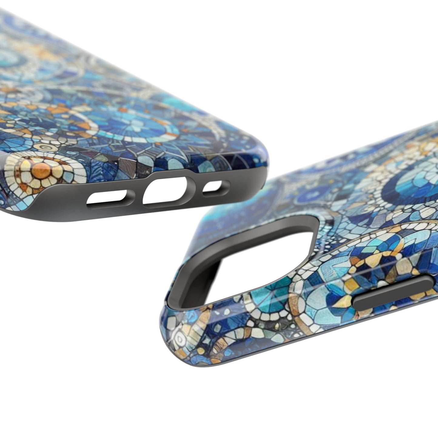 Blue Mosaic Phone Case Magnetic