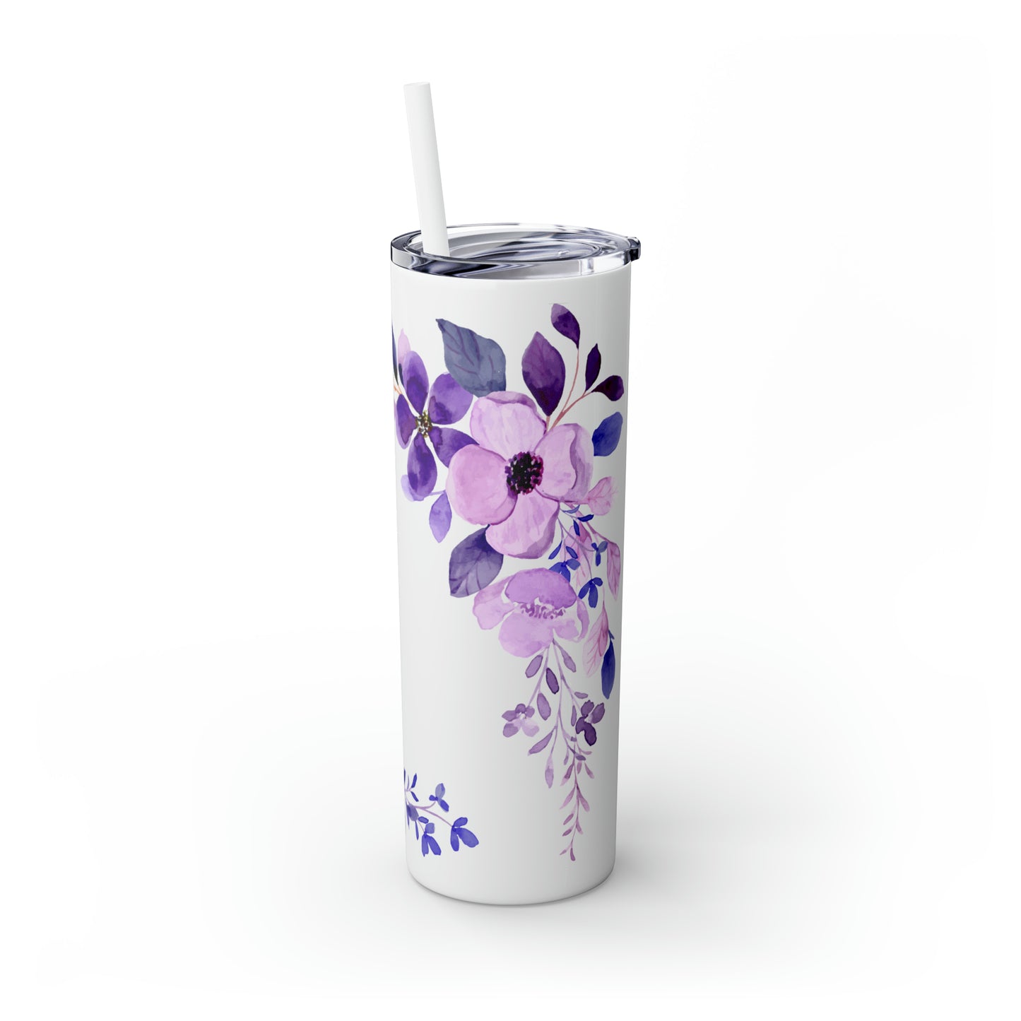 Purple Flower Tumbler 20oz