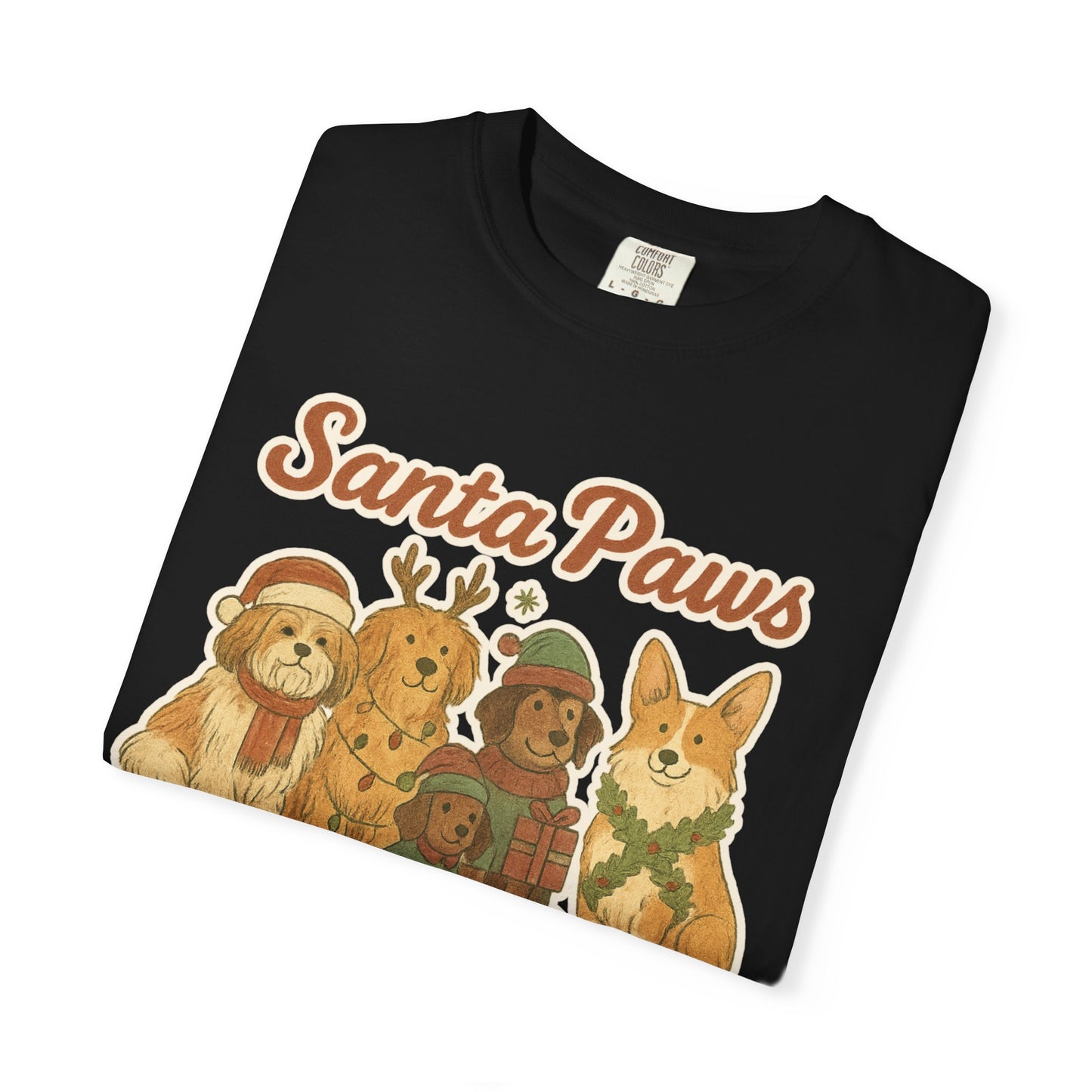 Dog Christmas T-shirt - Santa Paws is Coming to Town