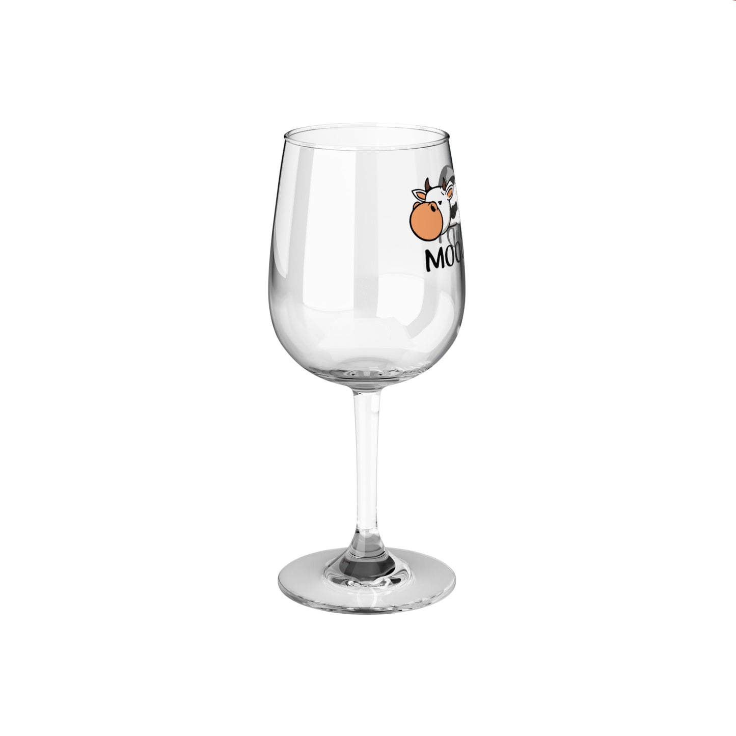 Moody Cow Wine Glass, 12oz