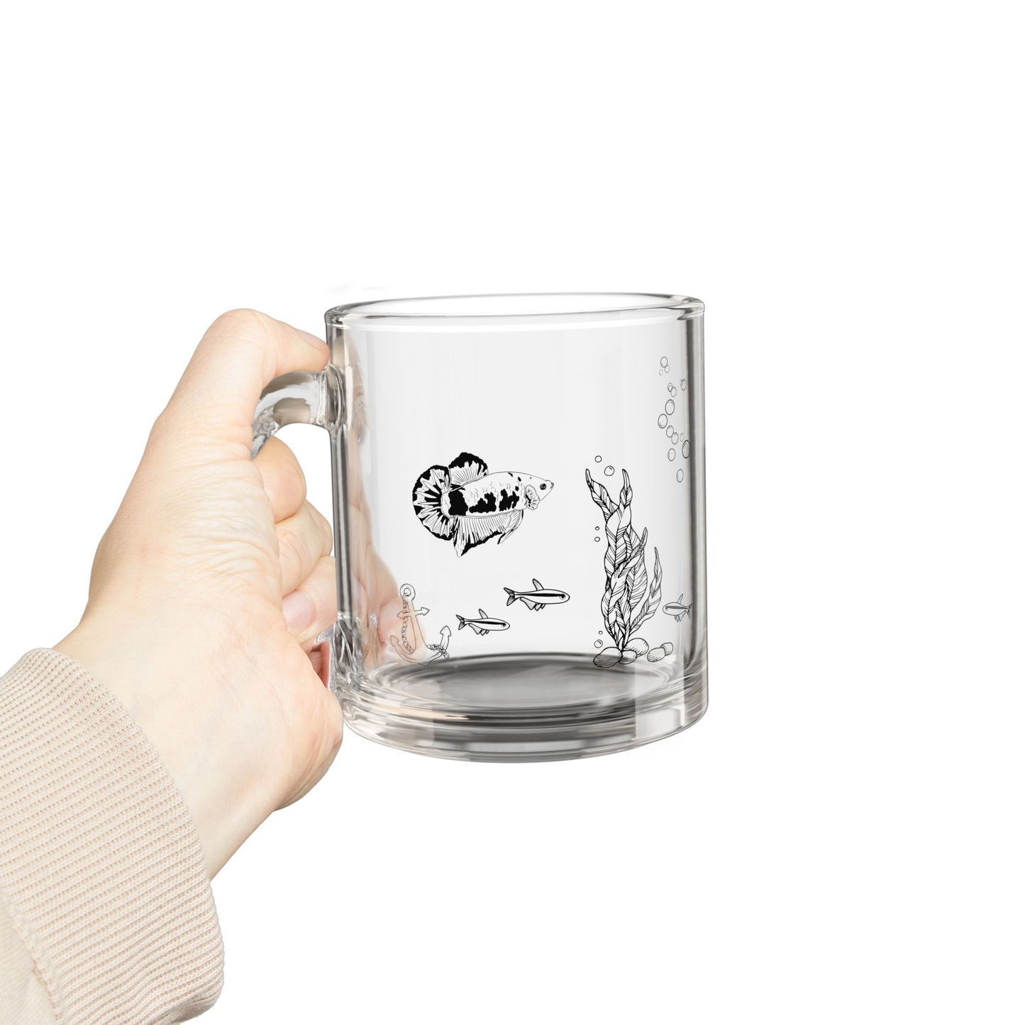Clear Fish Glass Mug