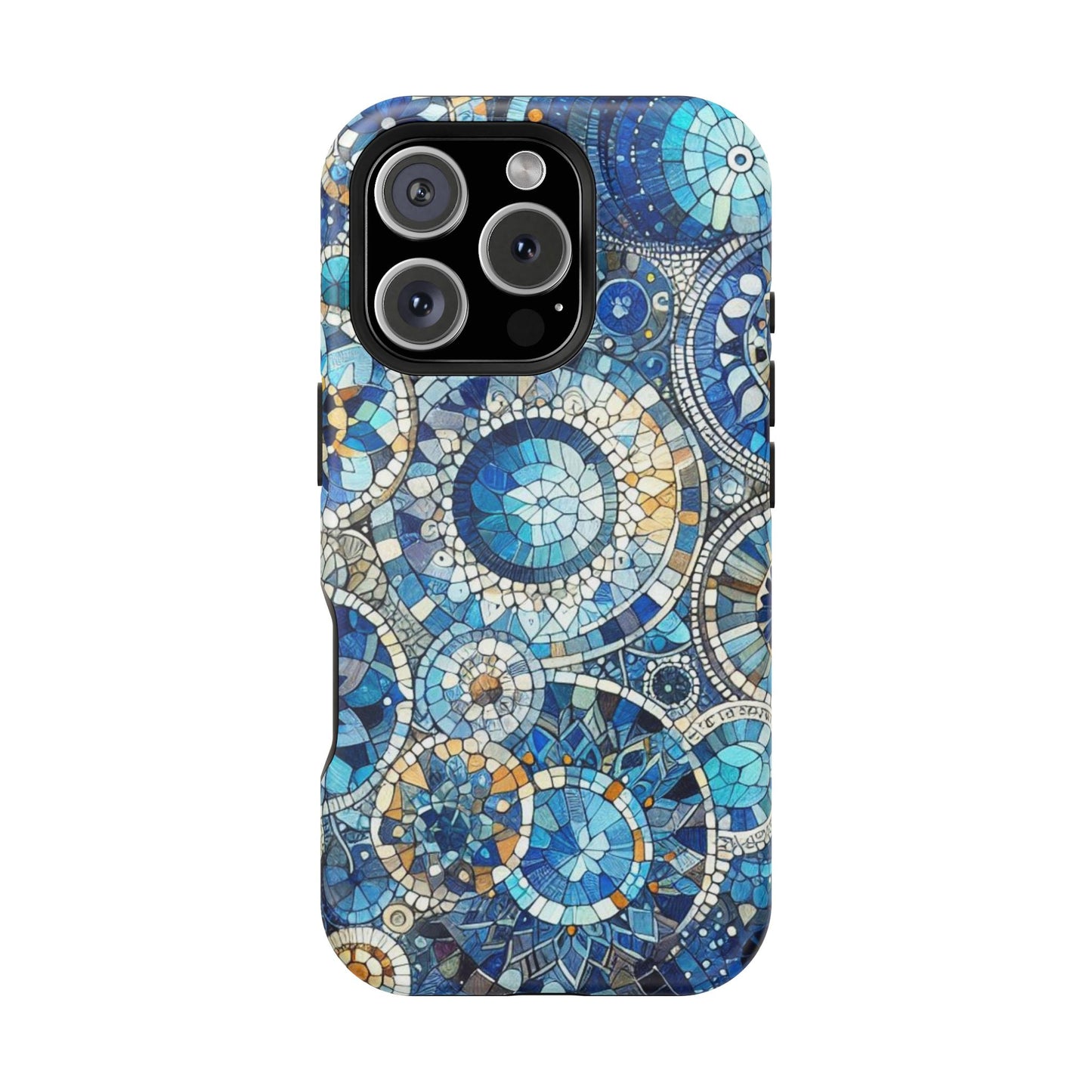Blue Mosaic Phone Case Magnetic
