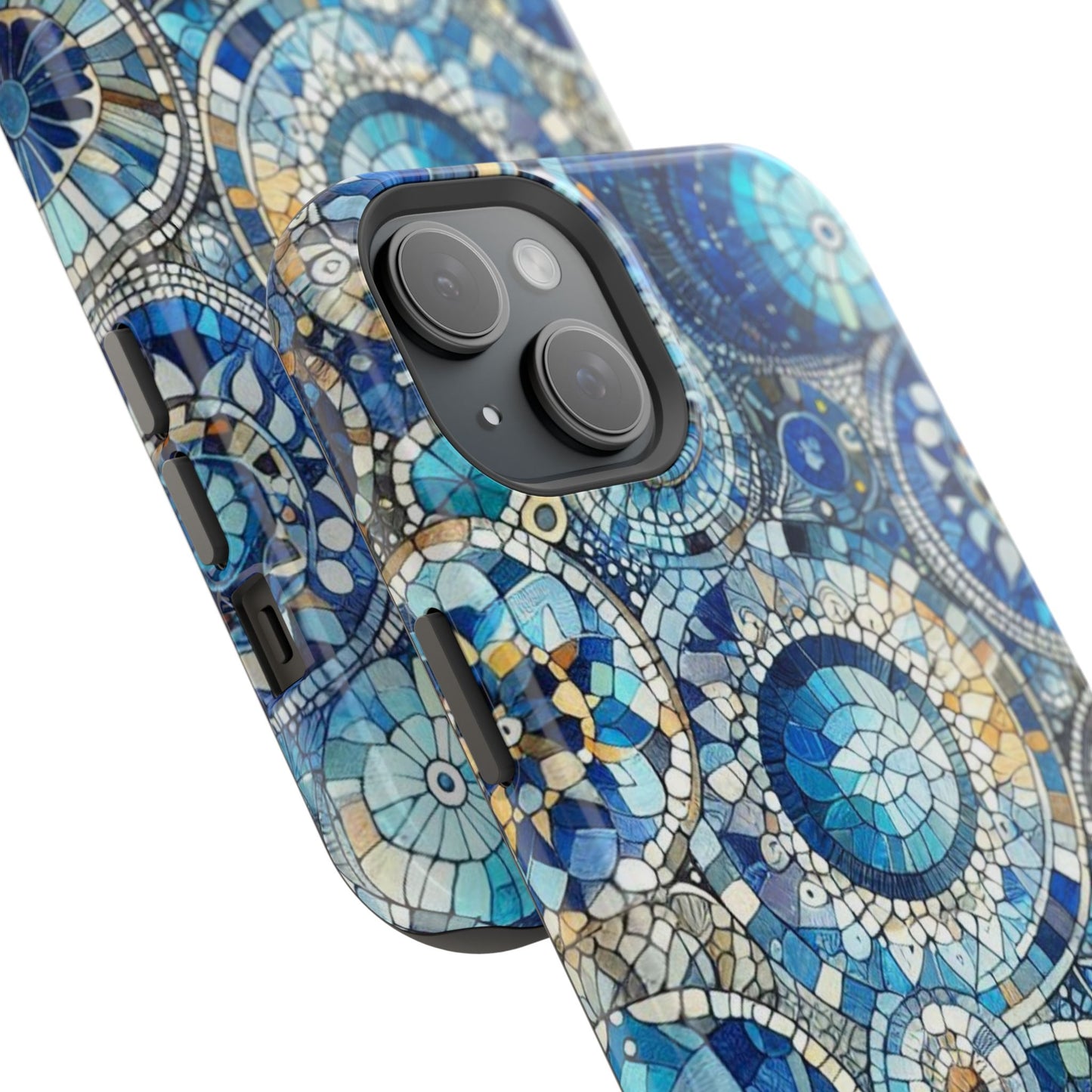 Blue Mosaic Phone Case Magnetic