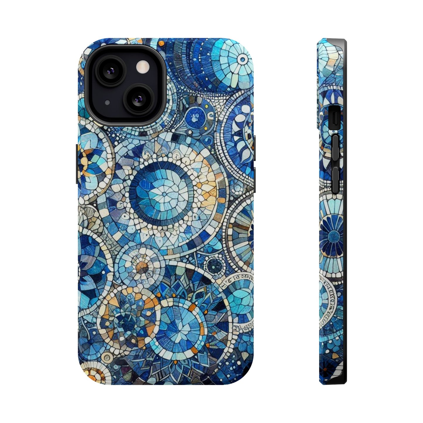 Blue Mosaic Phone Case Magnetic