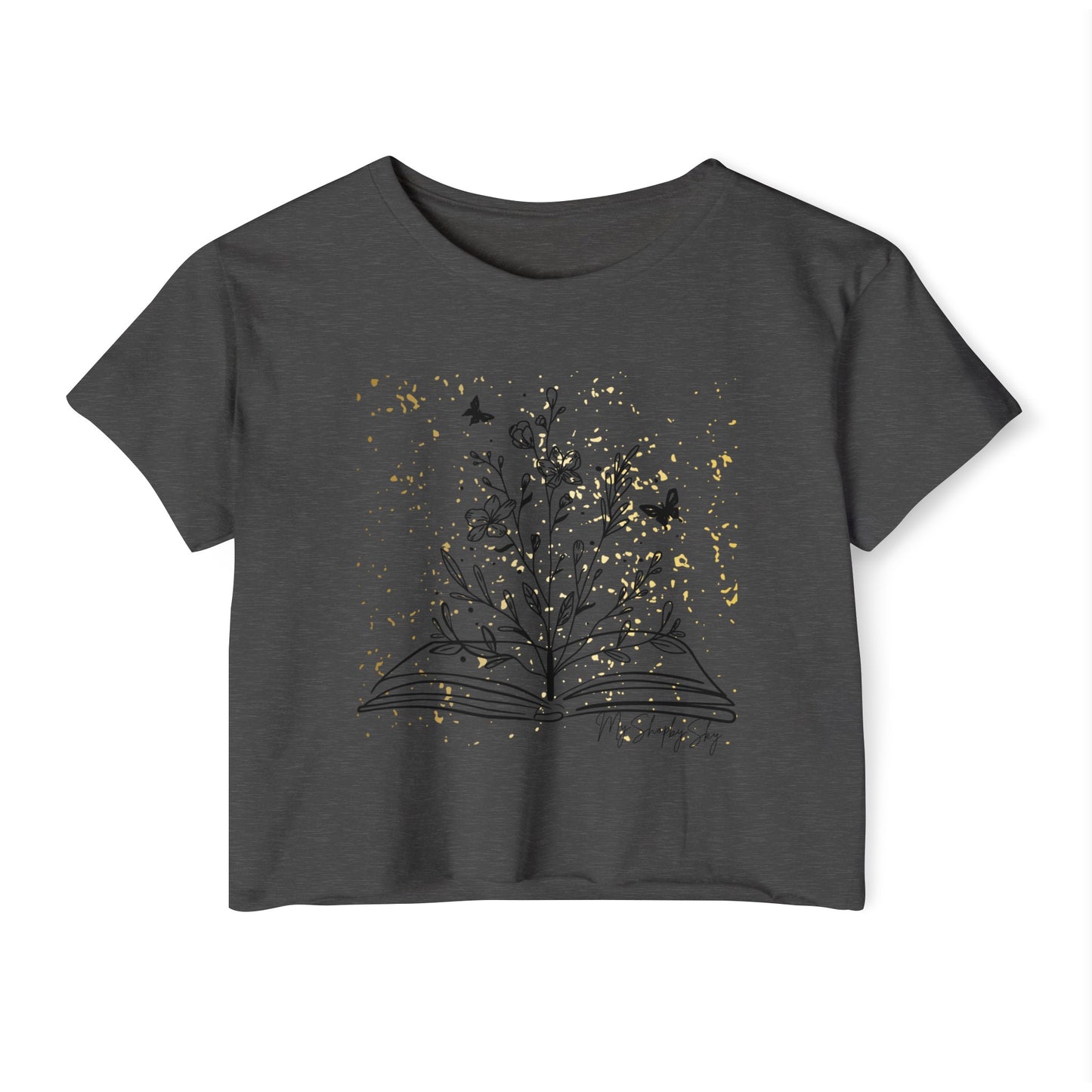 Gold Cropped Tee Women's