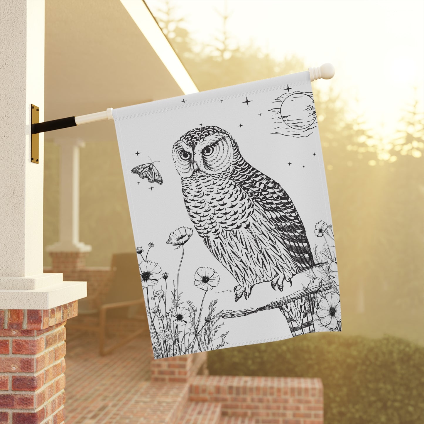Owl Garden Flag