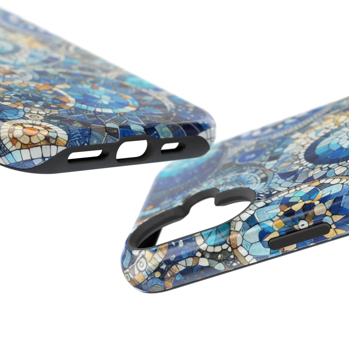 Blue Mosaic Phone Case Magnetic