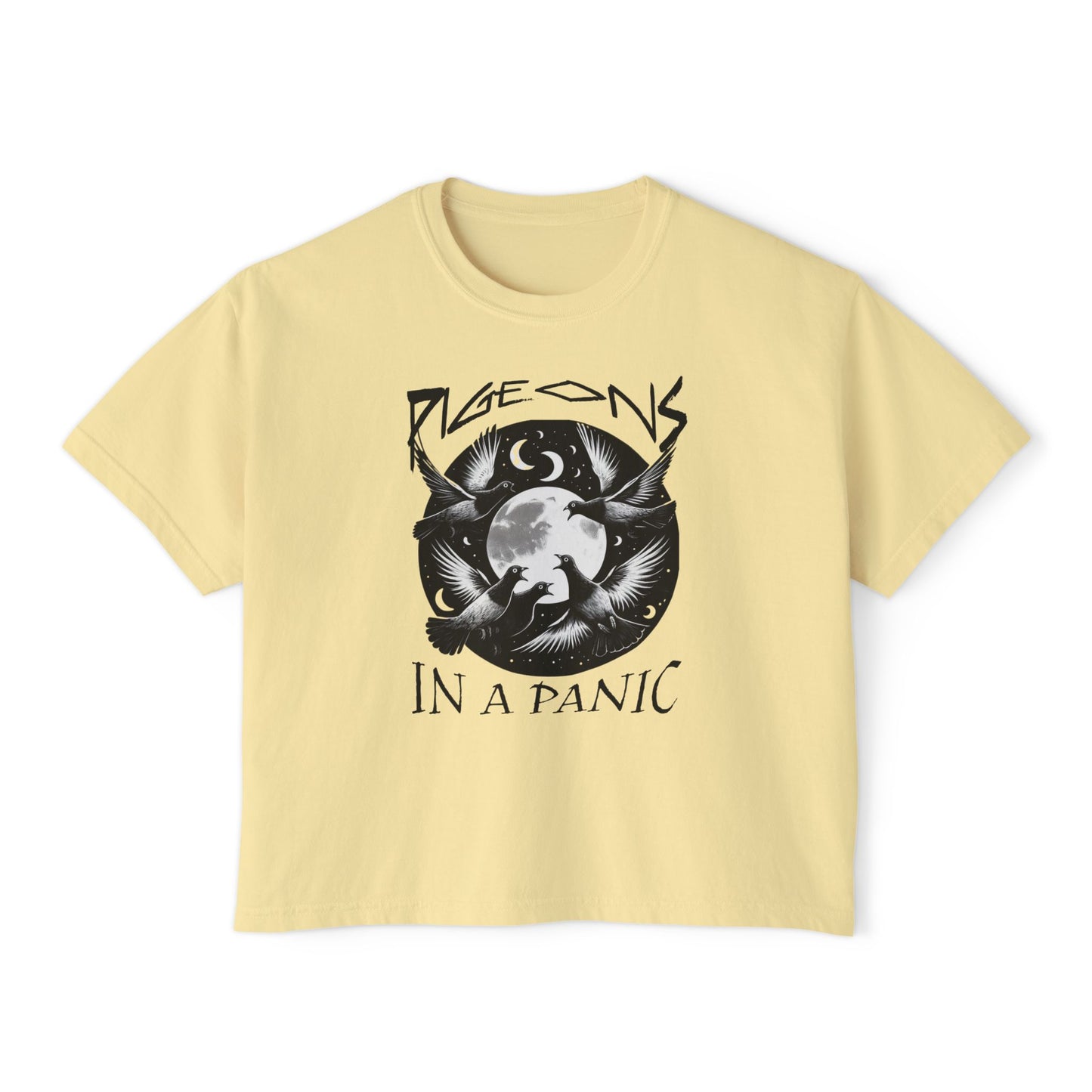 Boxy Tee - Pigeons in a Panic Shirt