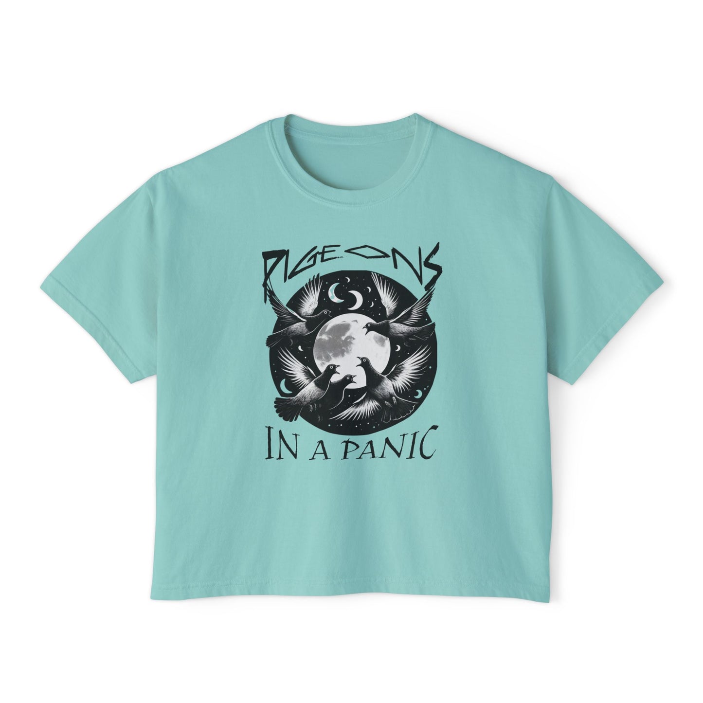 Boxy Tee - Pigeons in a Panic Shirt