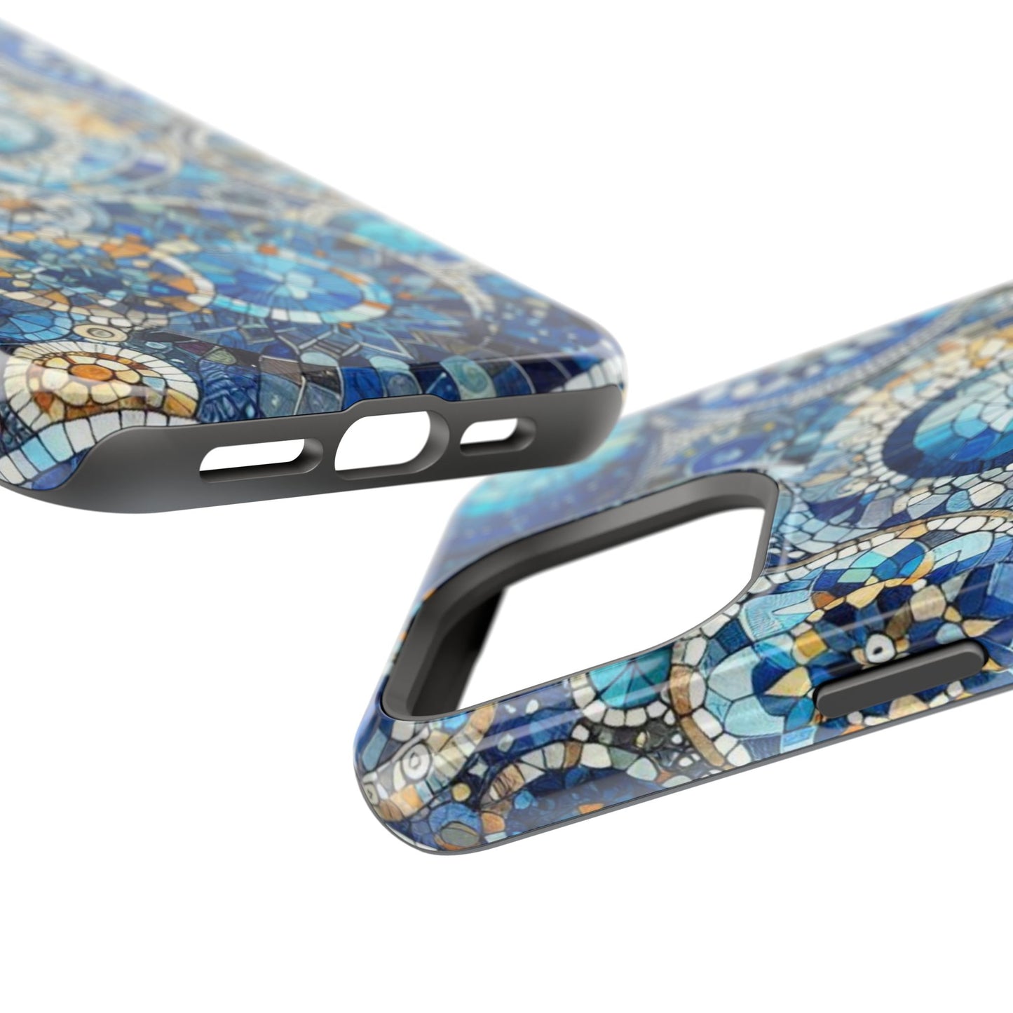Blue Mosaic Phone Case Magnetic