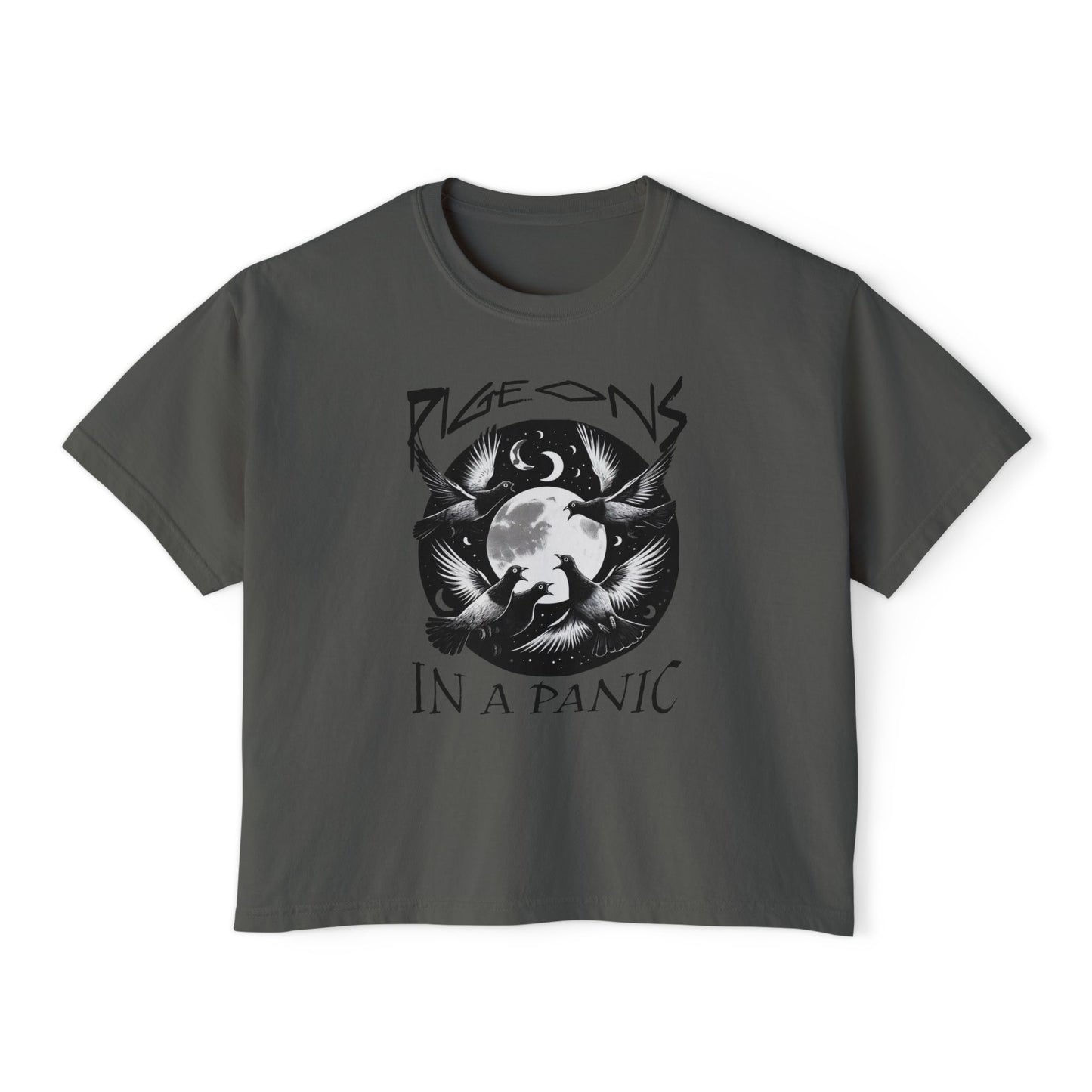 Boxy Tee - Pigeons in a Panic Shirt