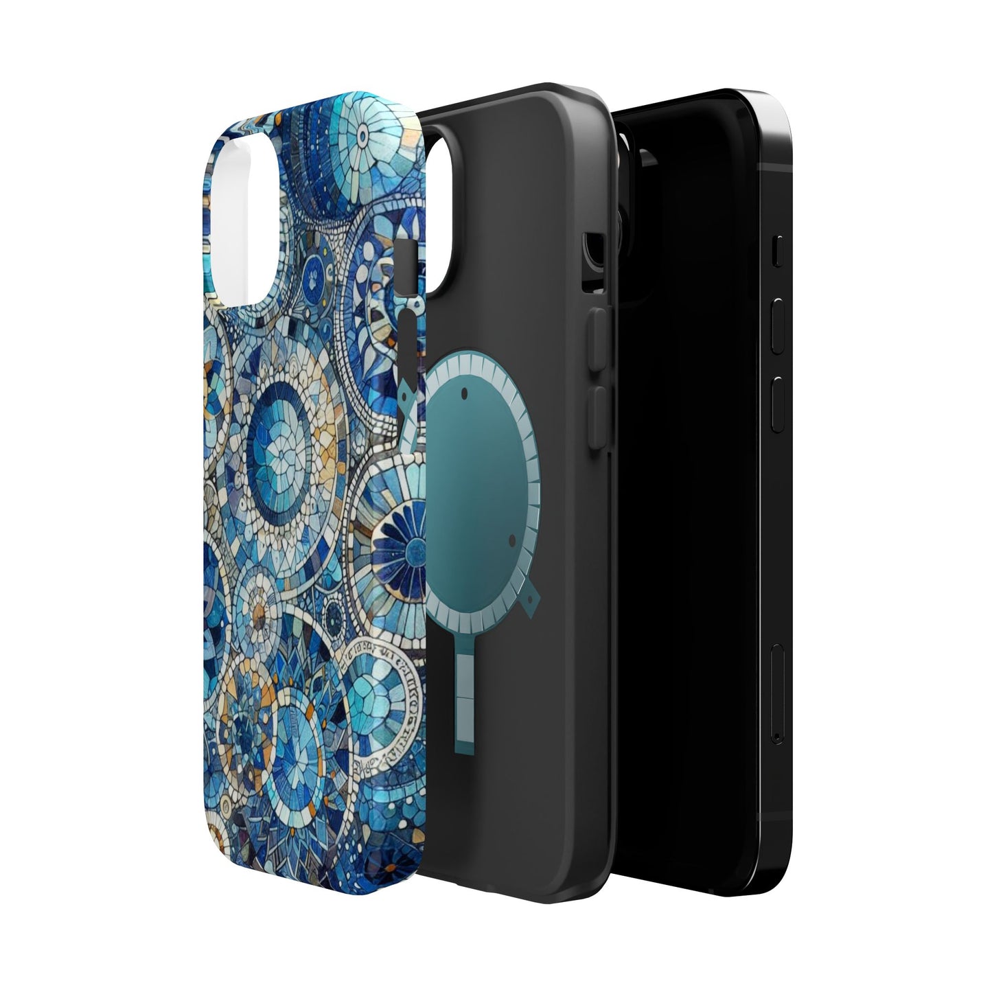 Blue Mosaic Phone Case Magnetic