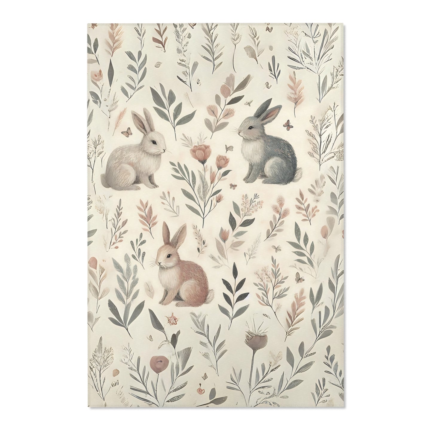 Cottagecore Rug Bunny Area Rug