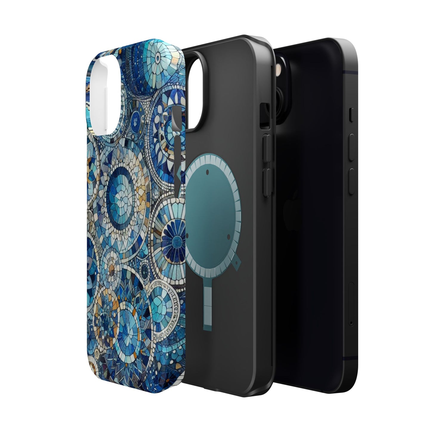 Blue Mosaic Phone Case Magnetic