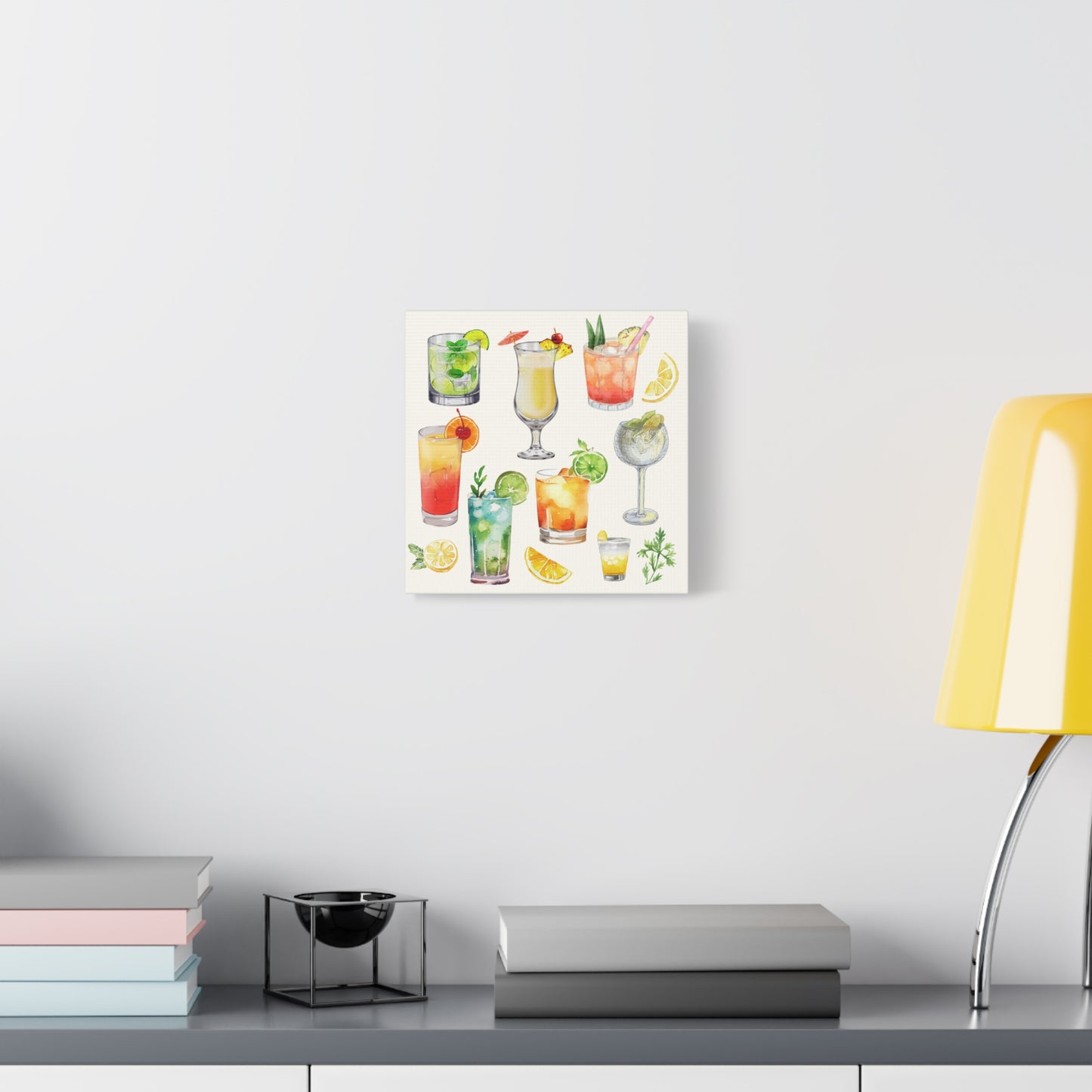 Watercolor Cocktails Canvas