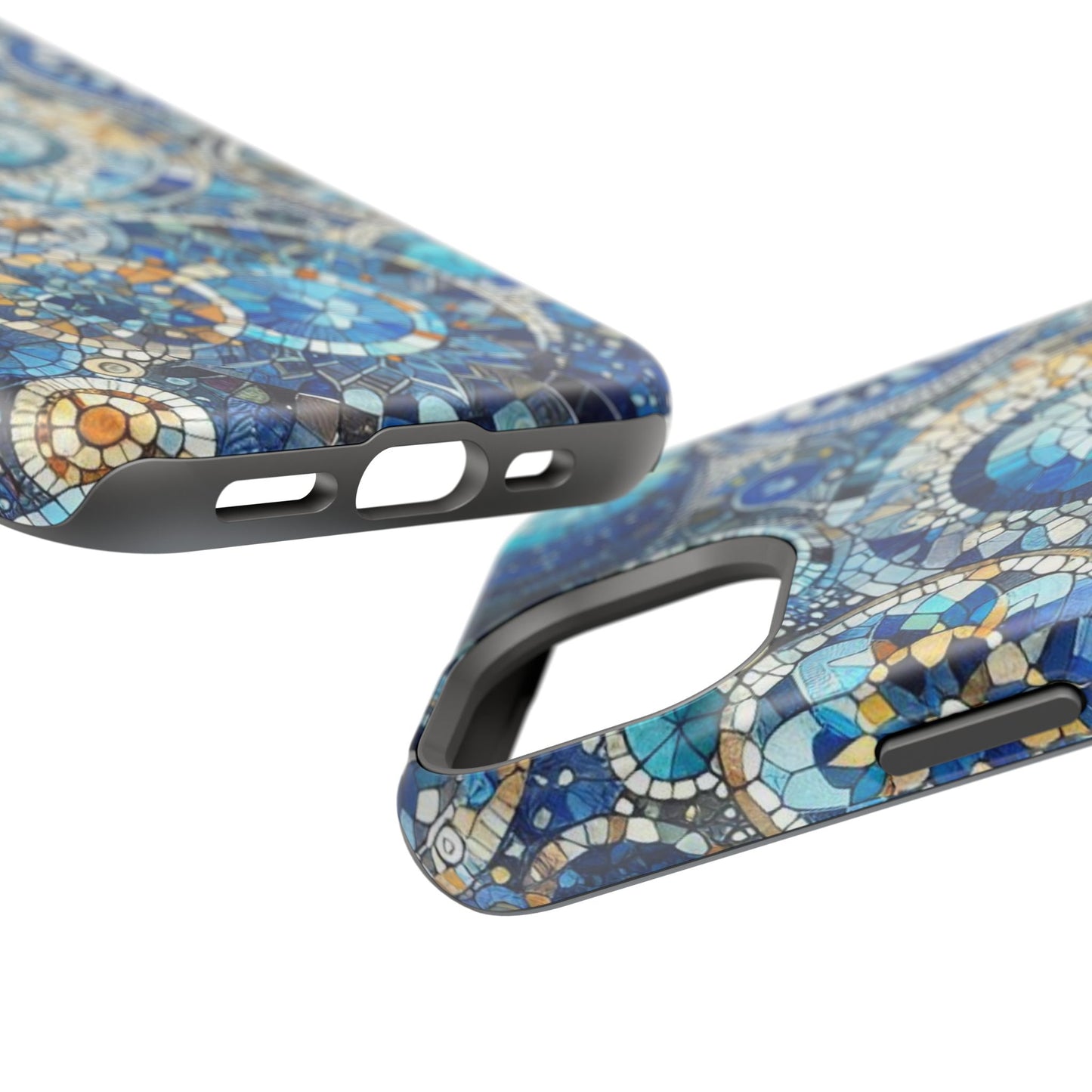 Blue Mosaic Phone Case Magnetic