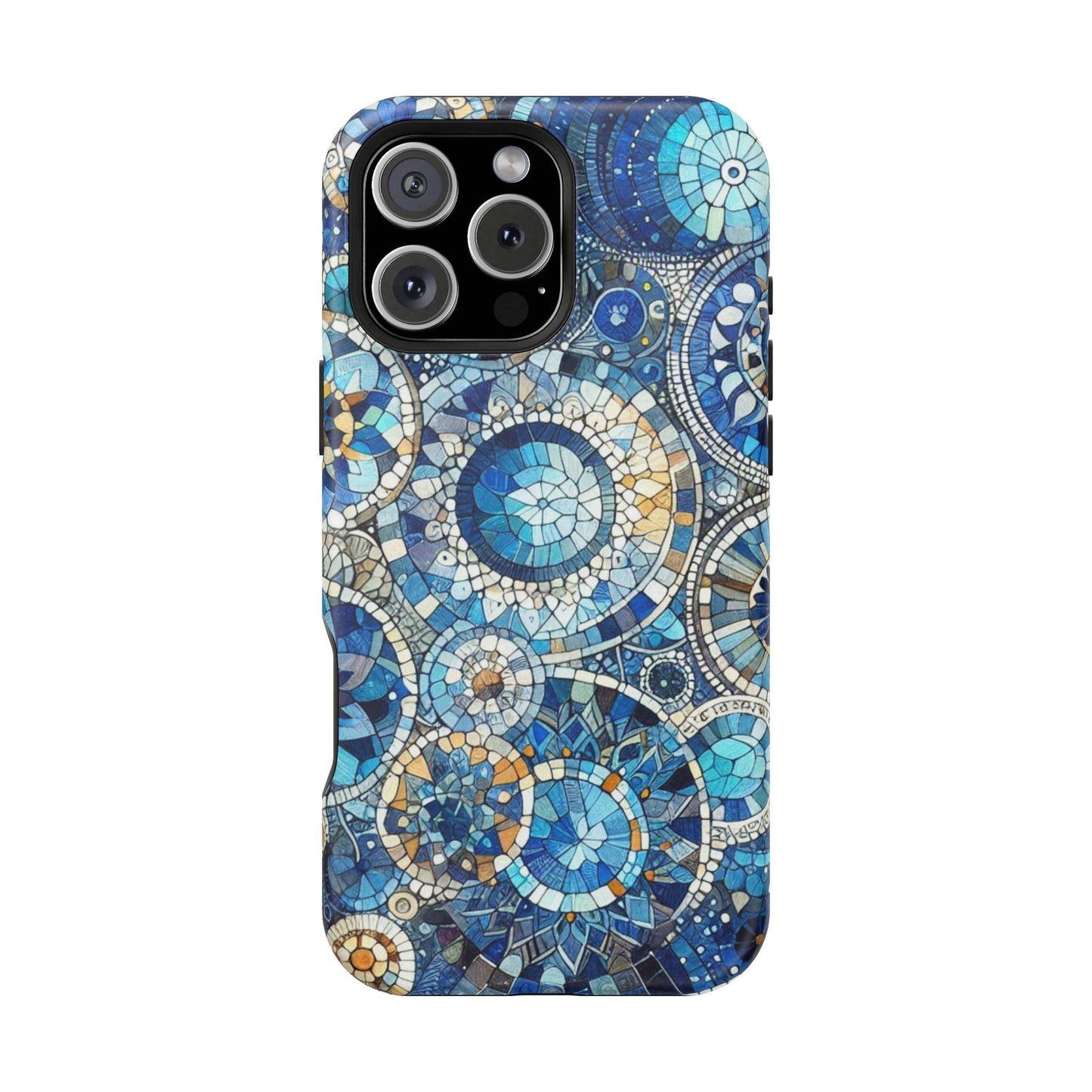 Blue Mosaic Phone Case Magnetic