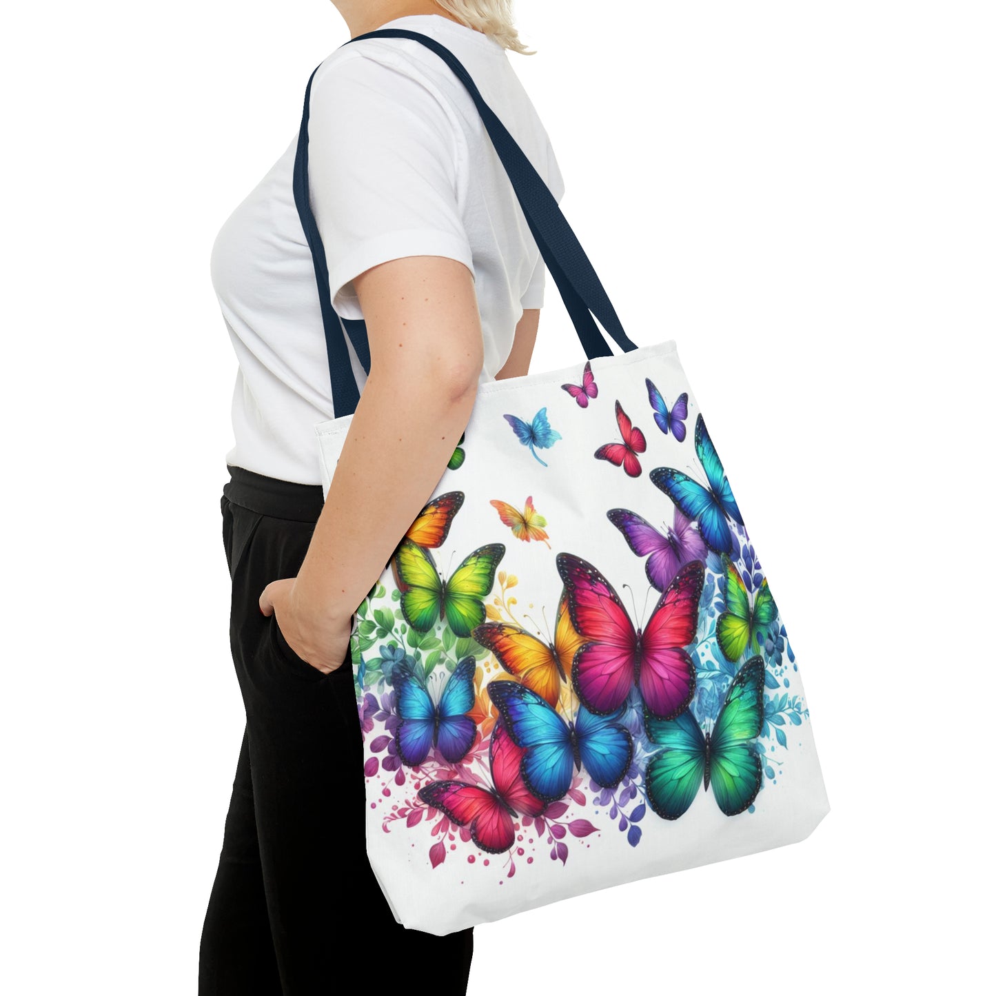 Rainbow Butterfly Tote Bag