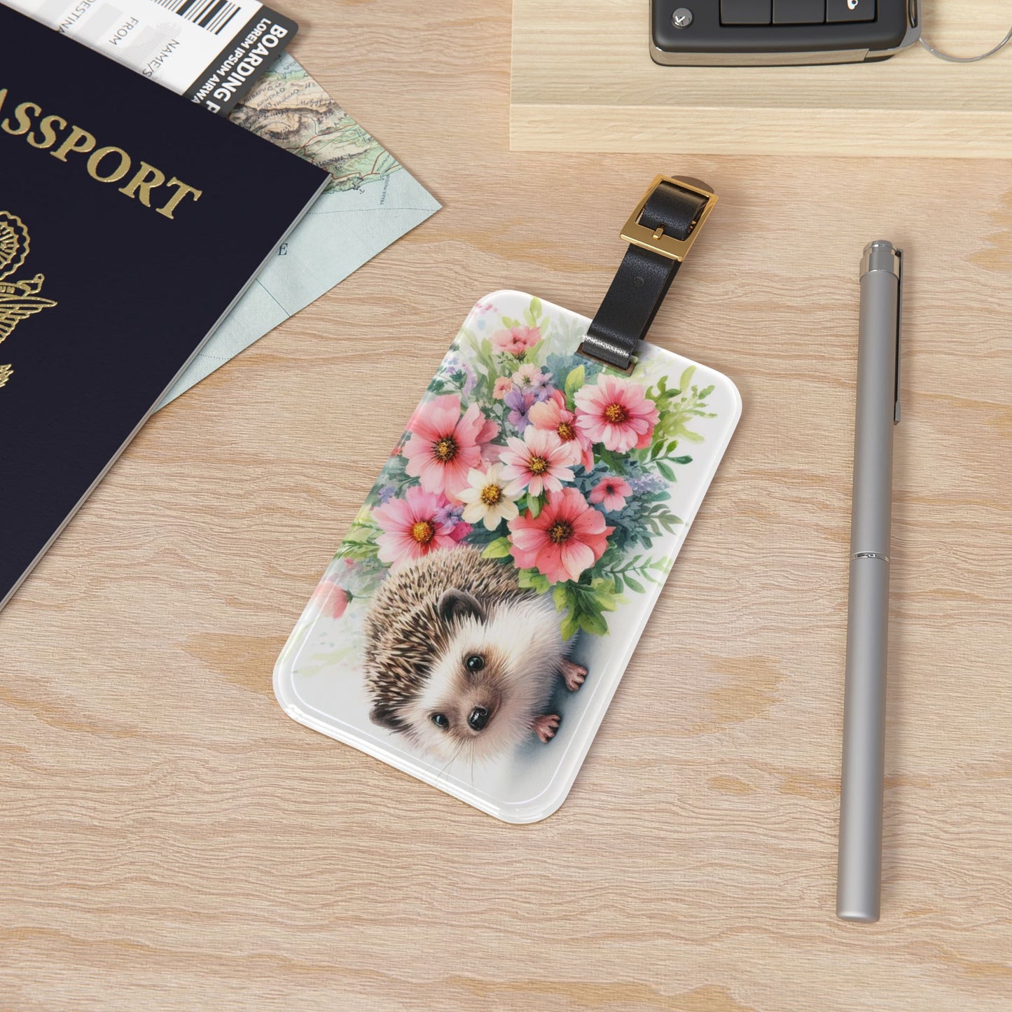 Hedgehog luggage tag