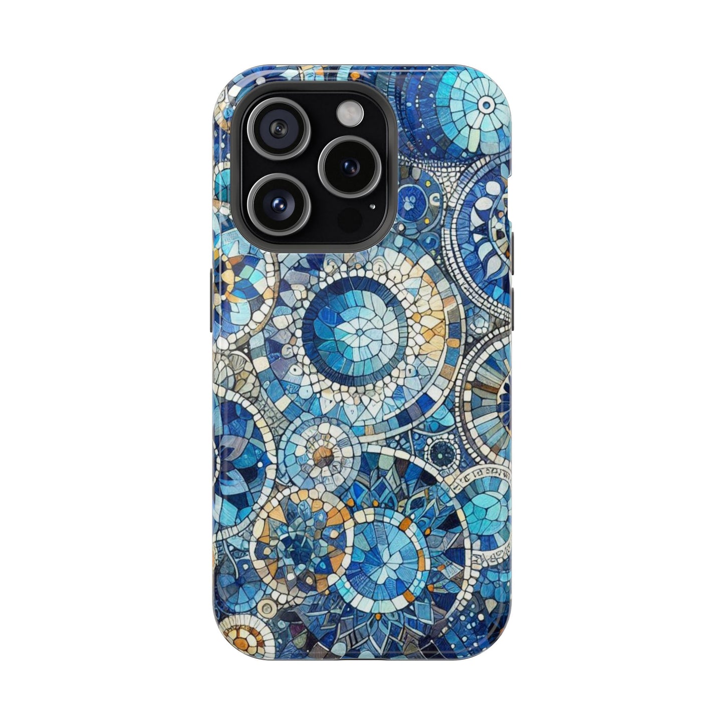 Blue Mosaic Phone Case Magnetic