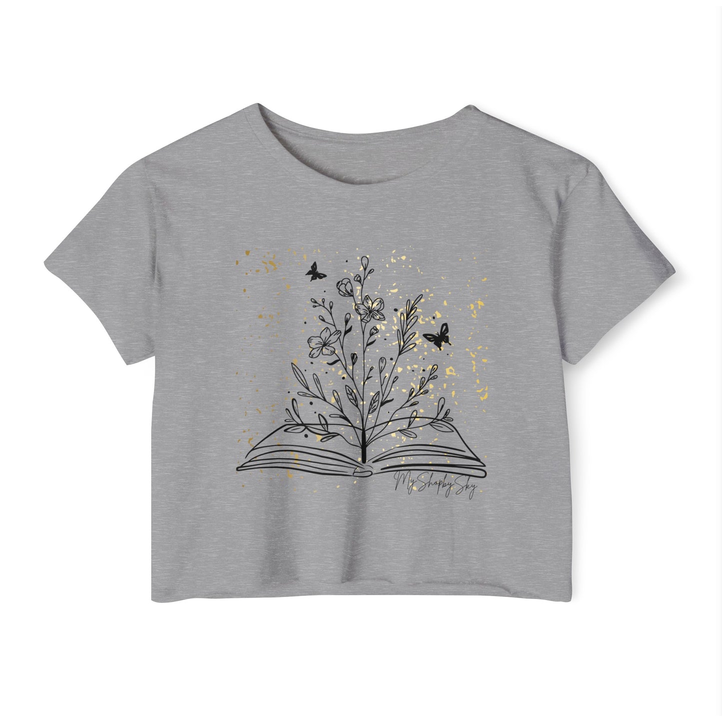 Gold Cropped Tee Women's