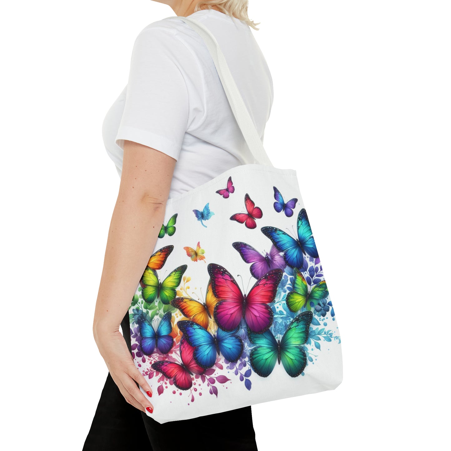 Rainbow Butterfly Tote Bag