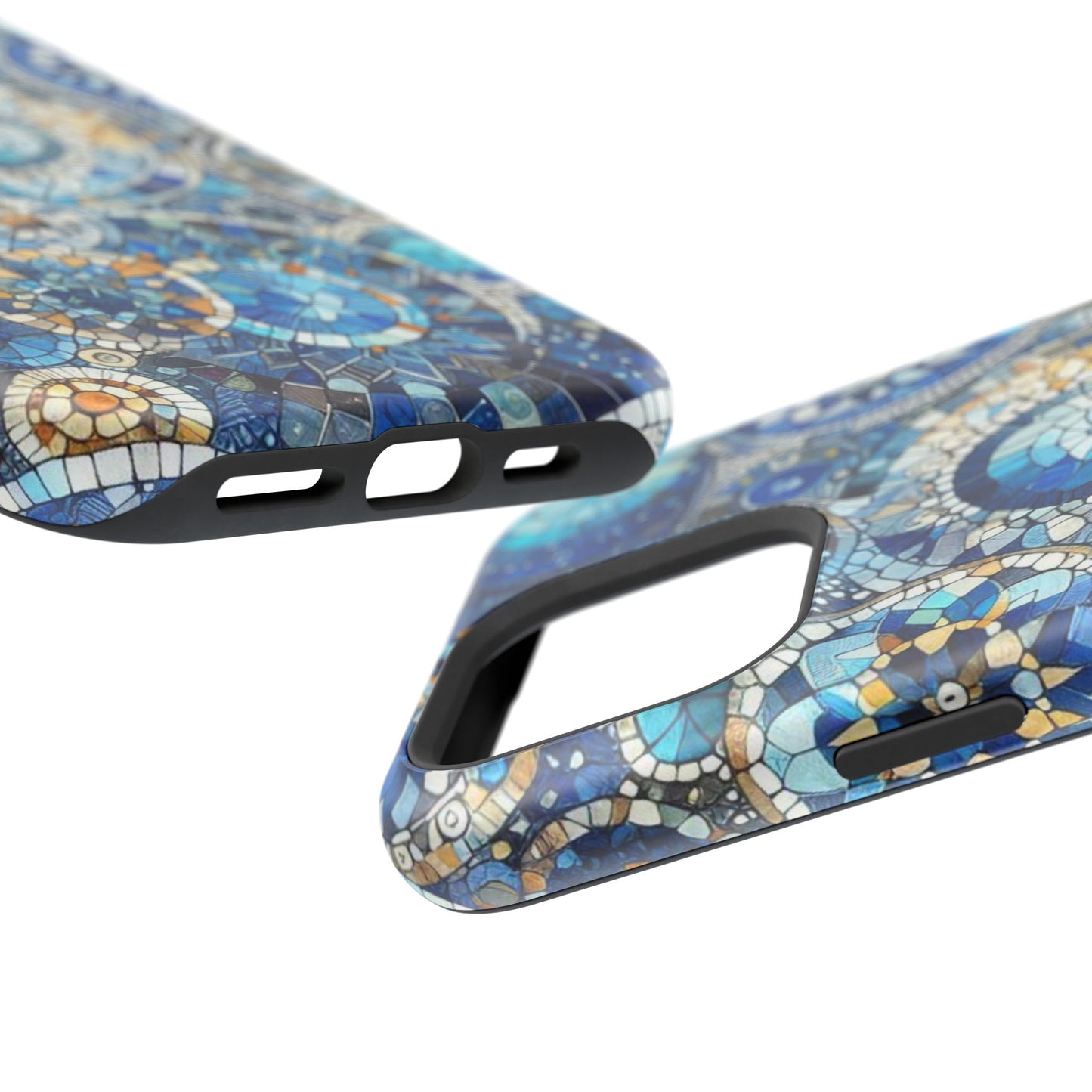 Blue Mosaic Phone Case Magnetic