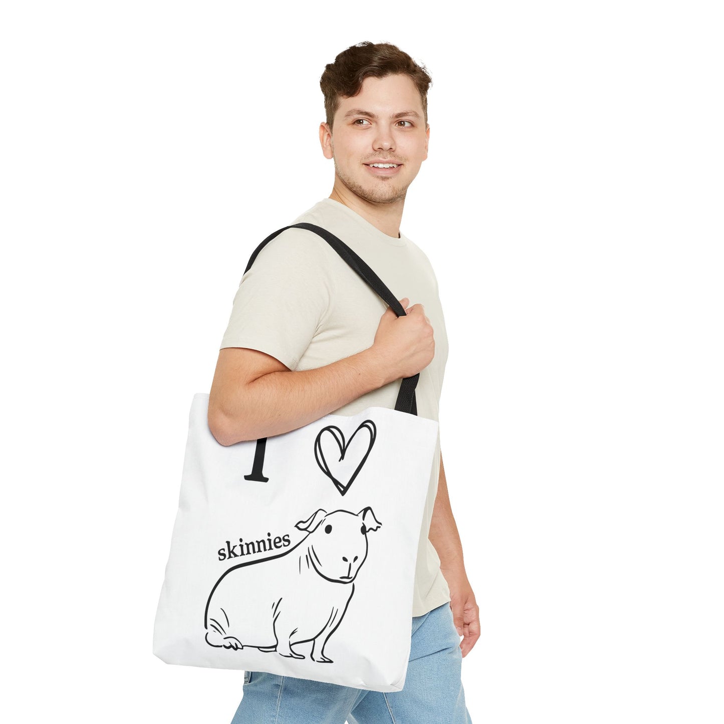 Skinny pig tote bag