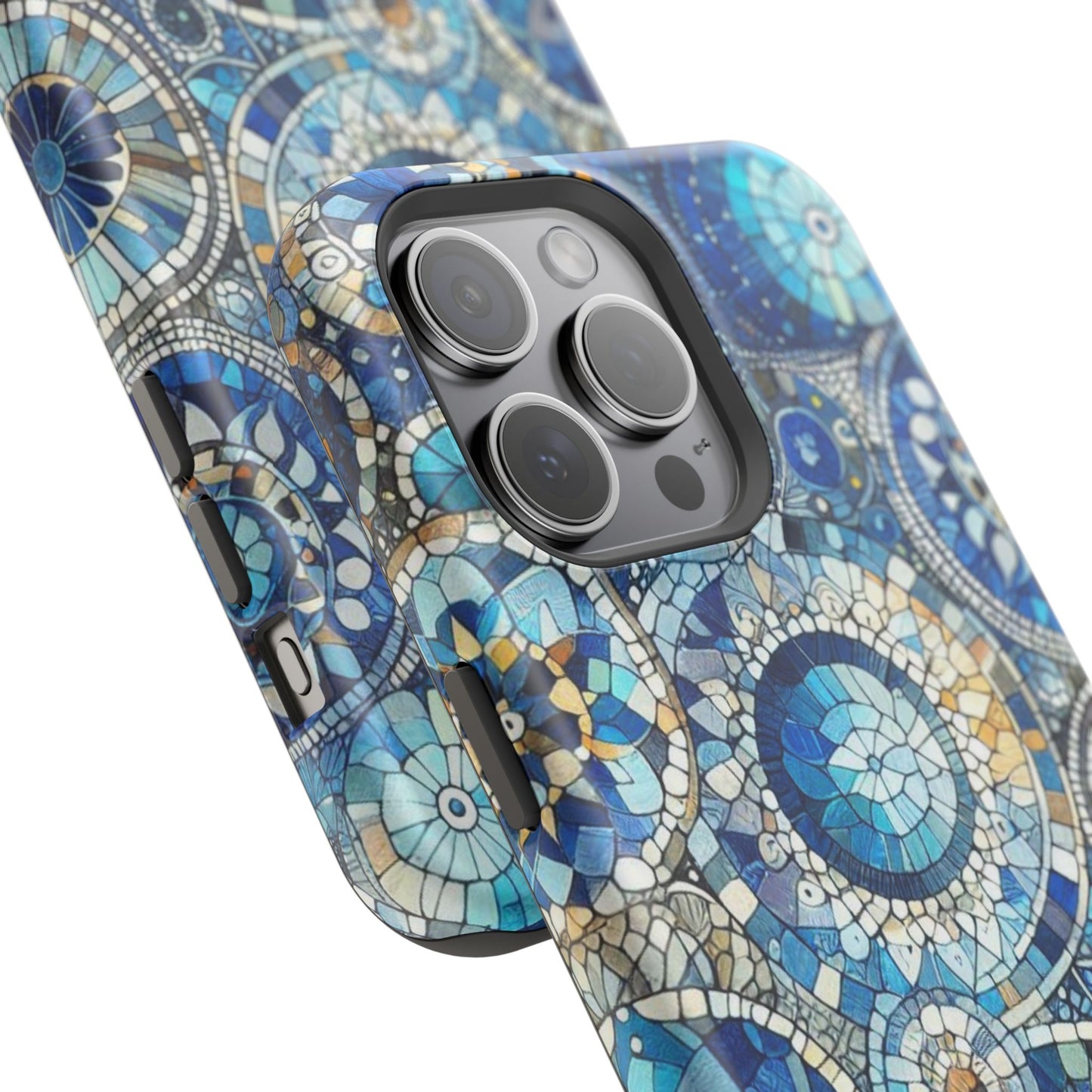 Blue Mosaic Phone Case Magnetic