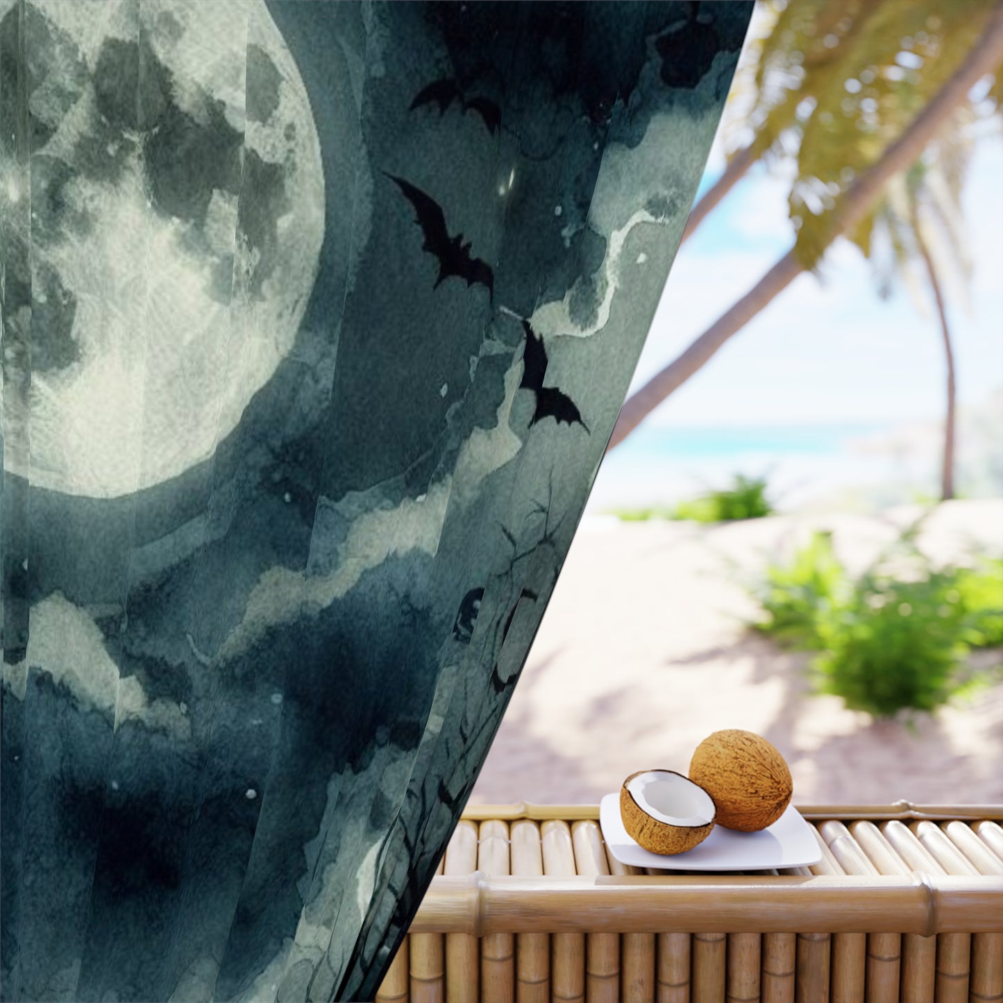 Halloween Window Curtain