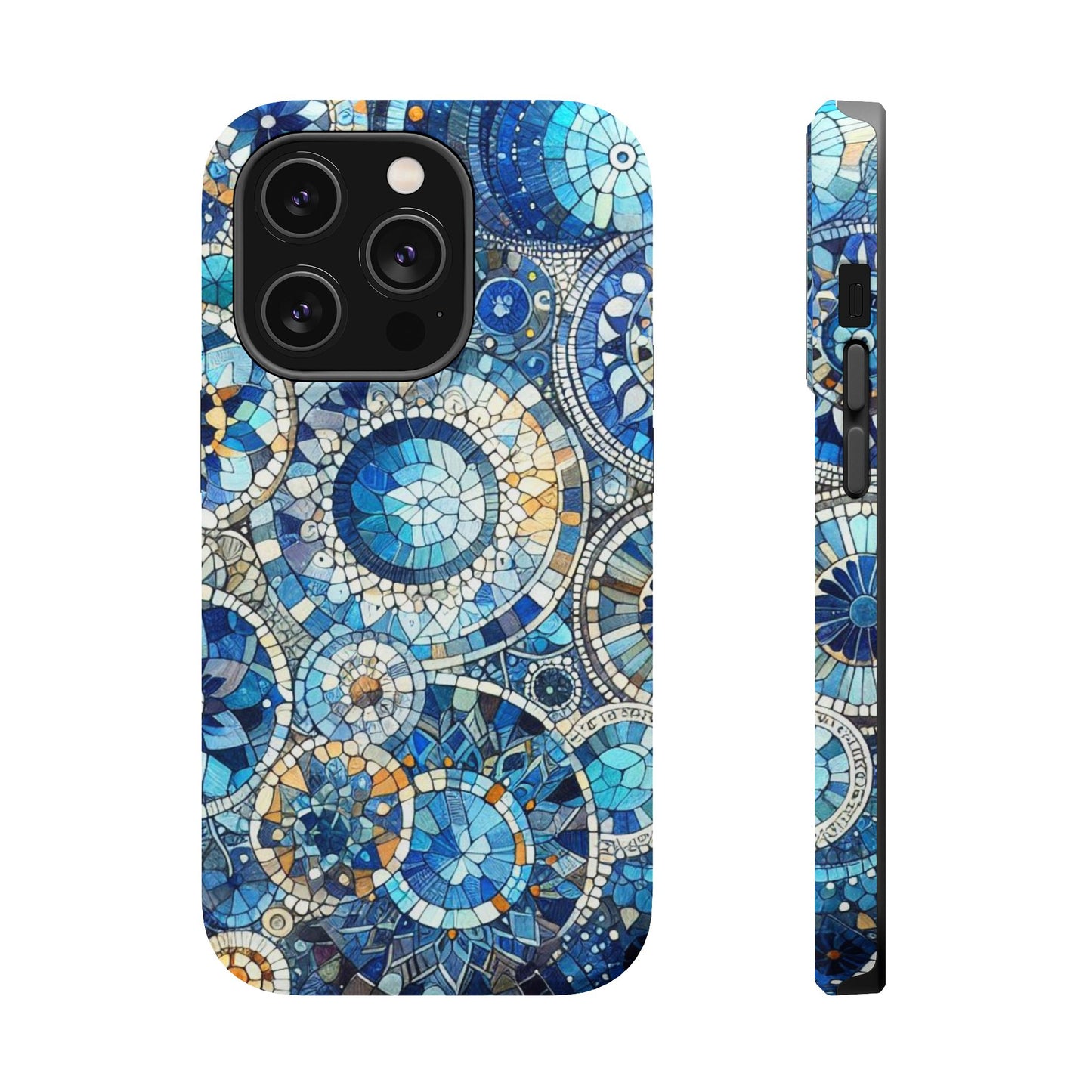 Blue Mosaic Phone Case Magnetic