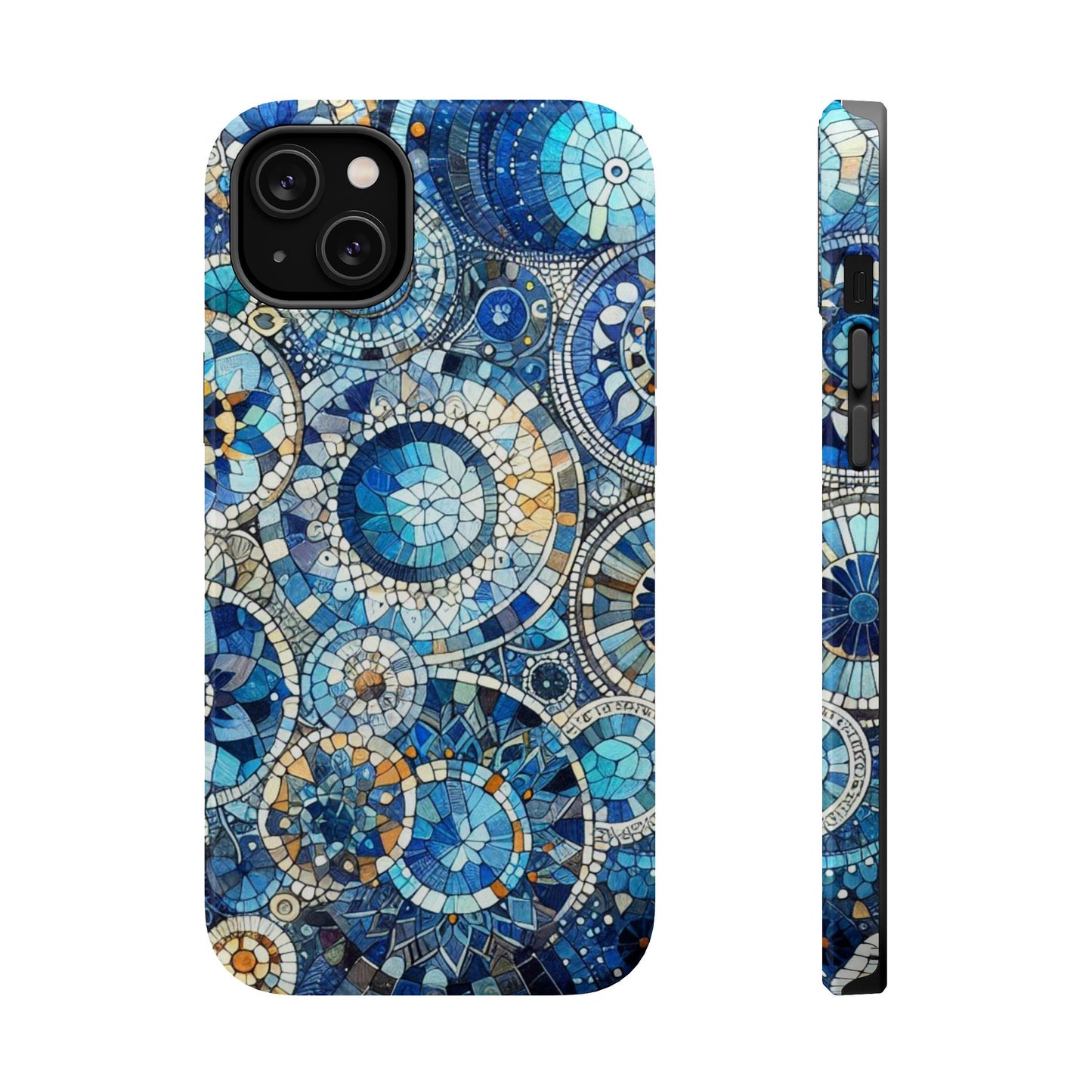 Blue Mosaic Phone Case Magnetic