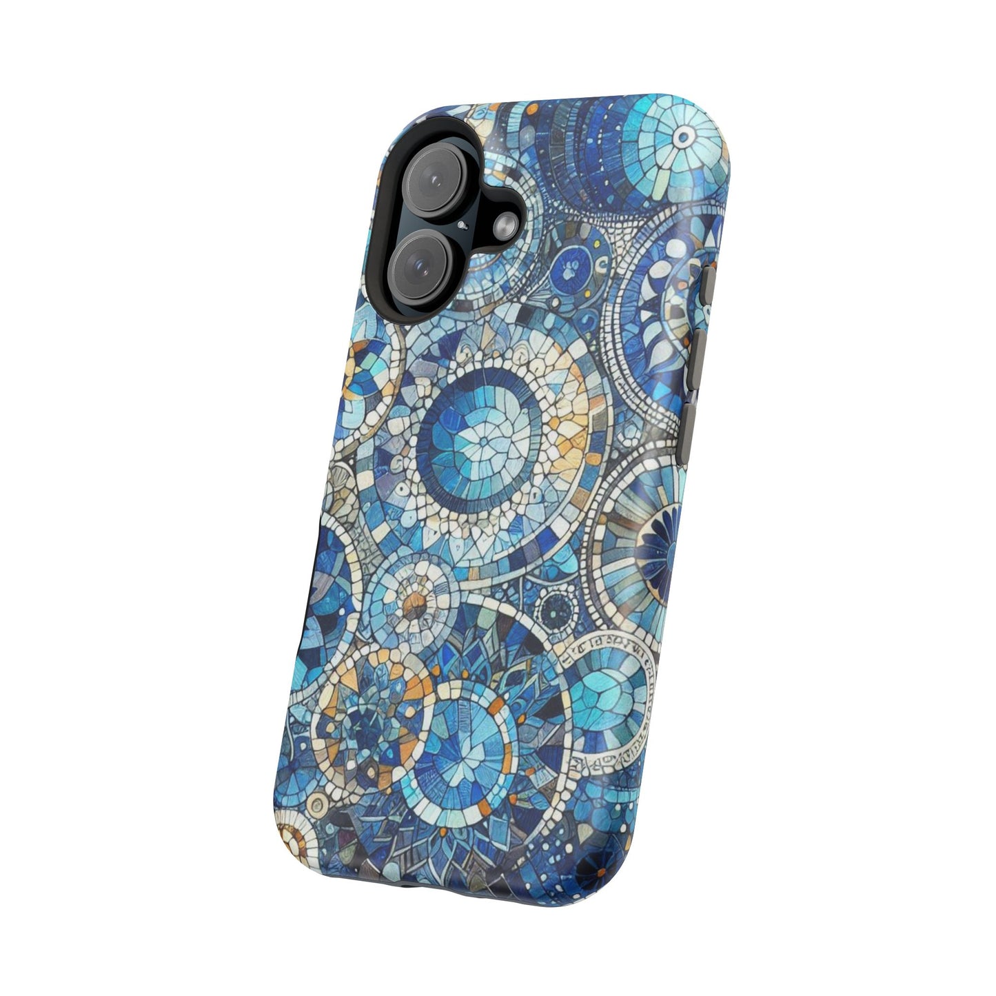 Blue Mosaic Phone Case Magnetic
