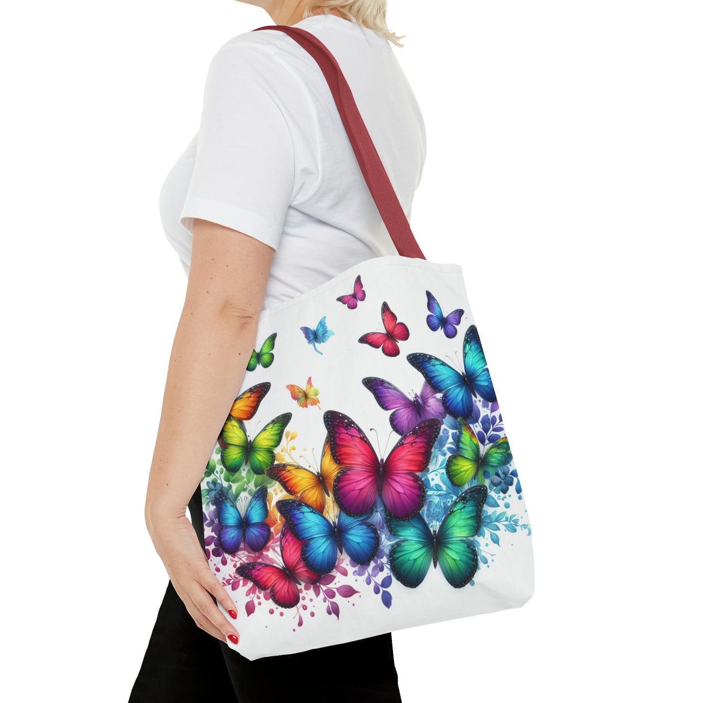 Rainbow Butterfly Tote Bag
