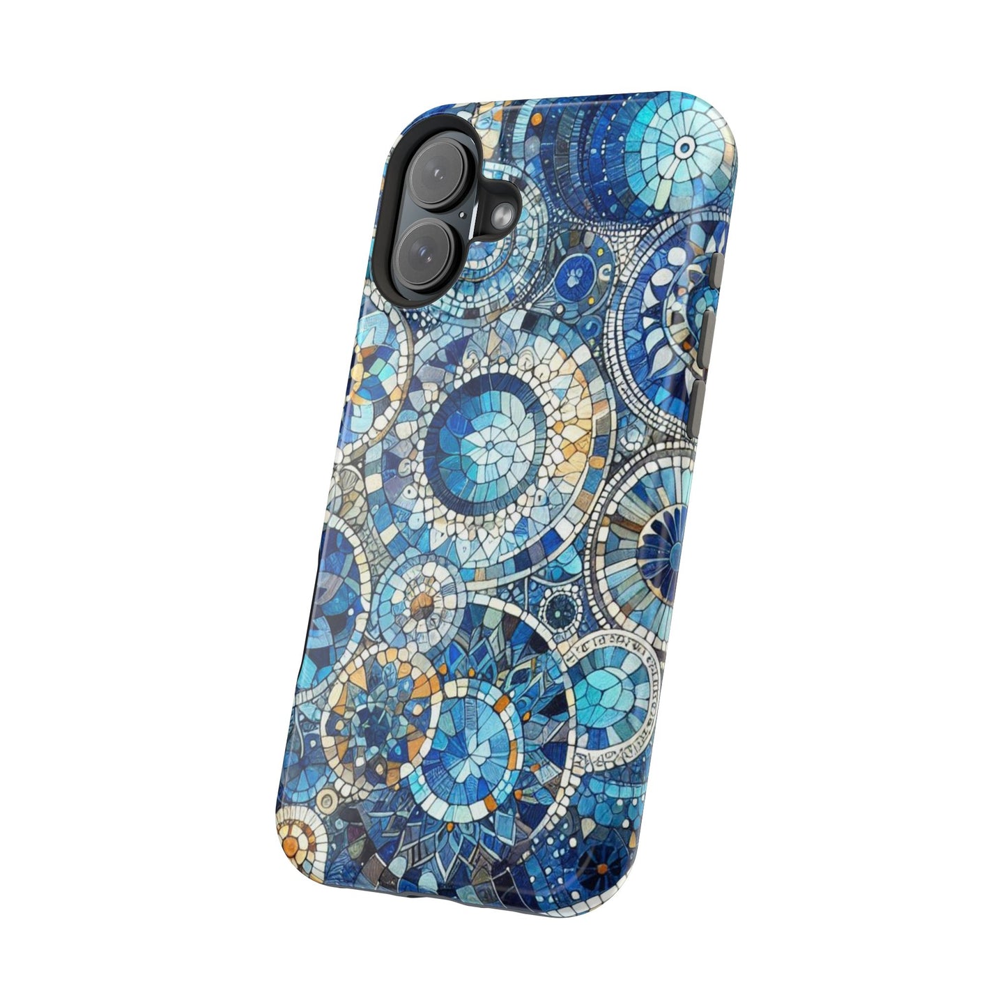 Blue Mosaic Phone Case Magnetic