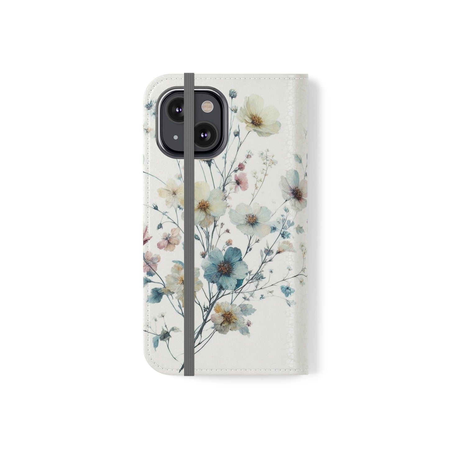 Flower flip phone case