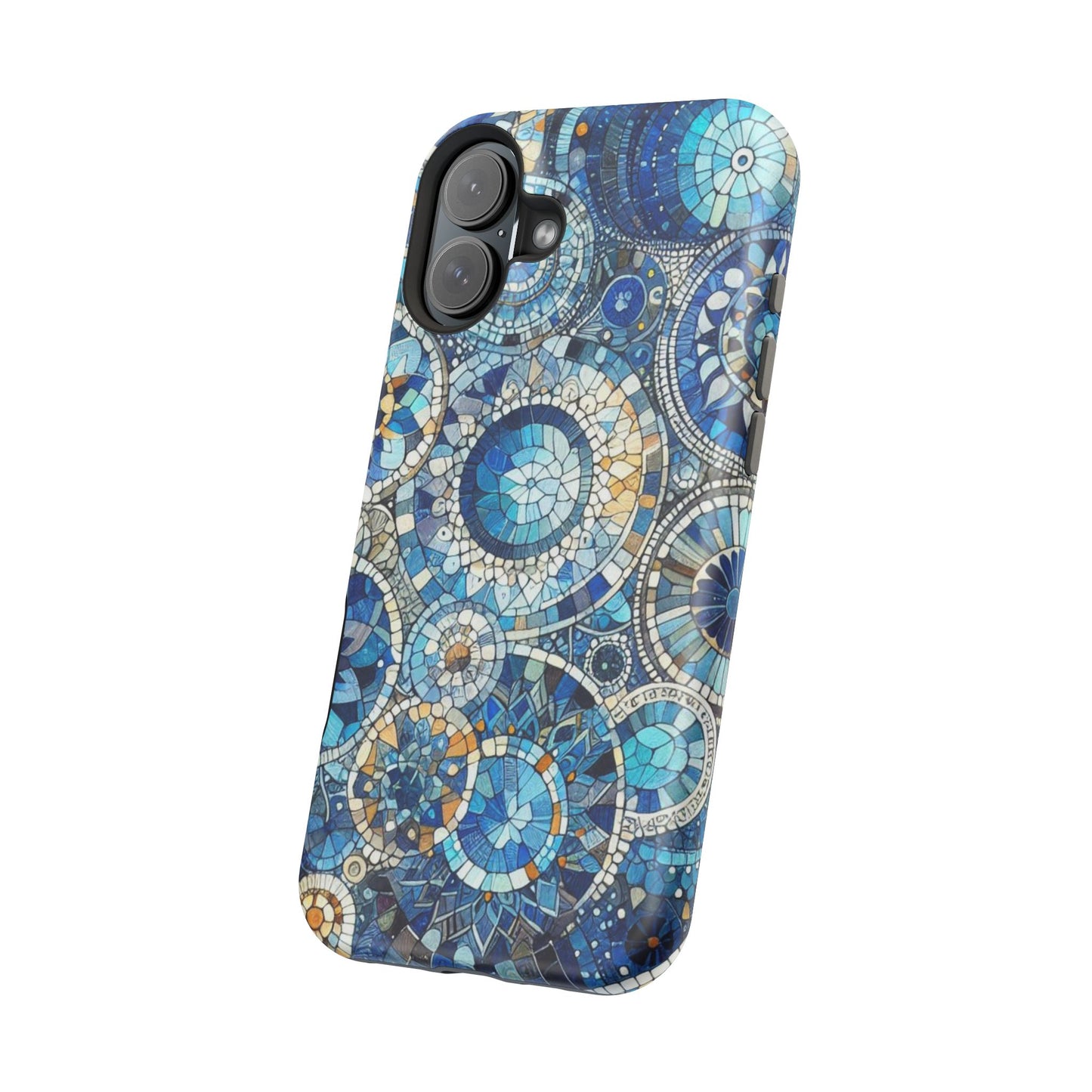 Blue Mosaic Phone Case Magnetic