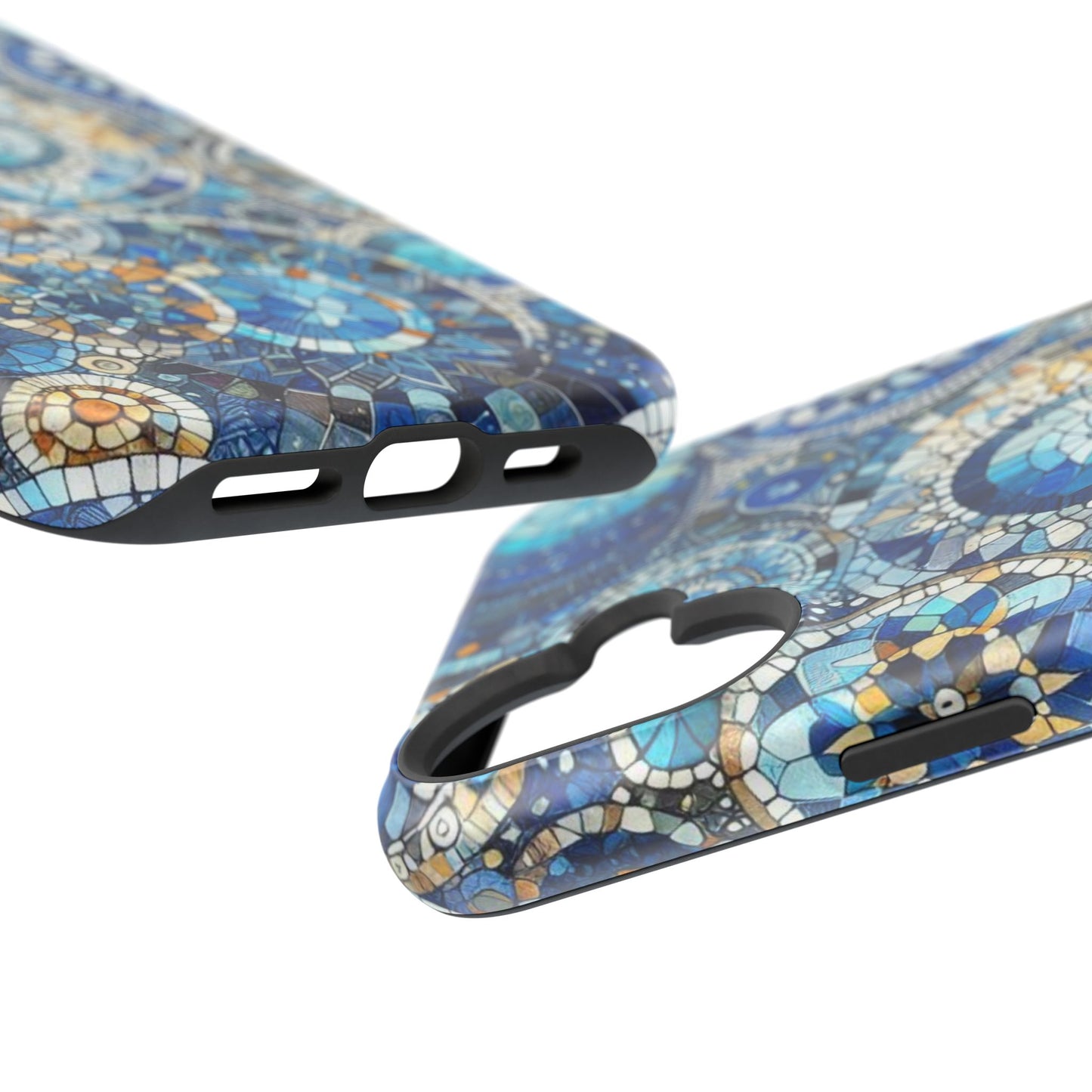 Blue Mosaic Phone Case Magnetic