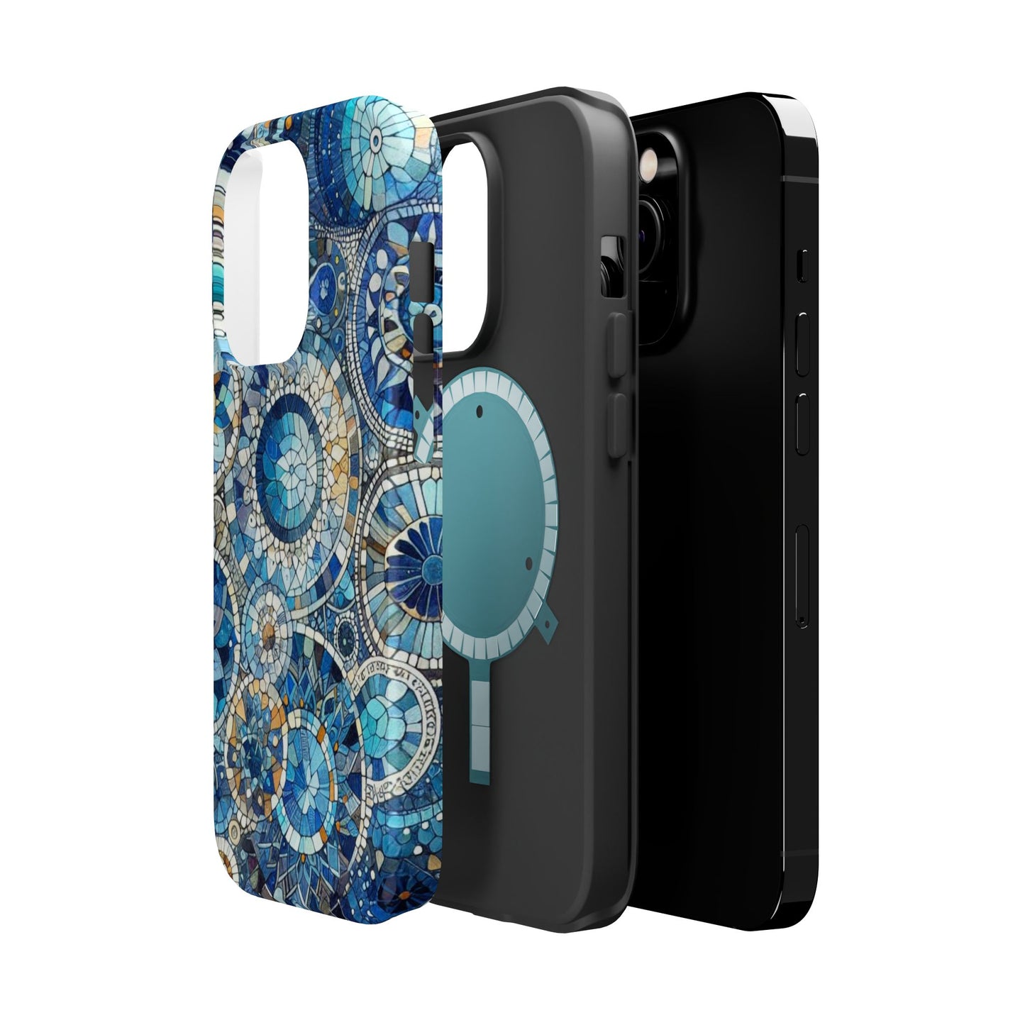 Blue Mosaic Phone Case Magnetic