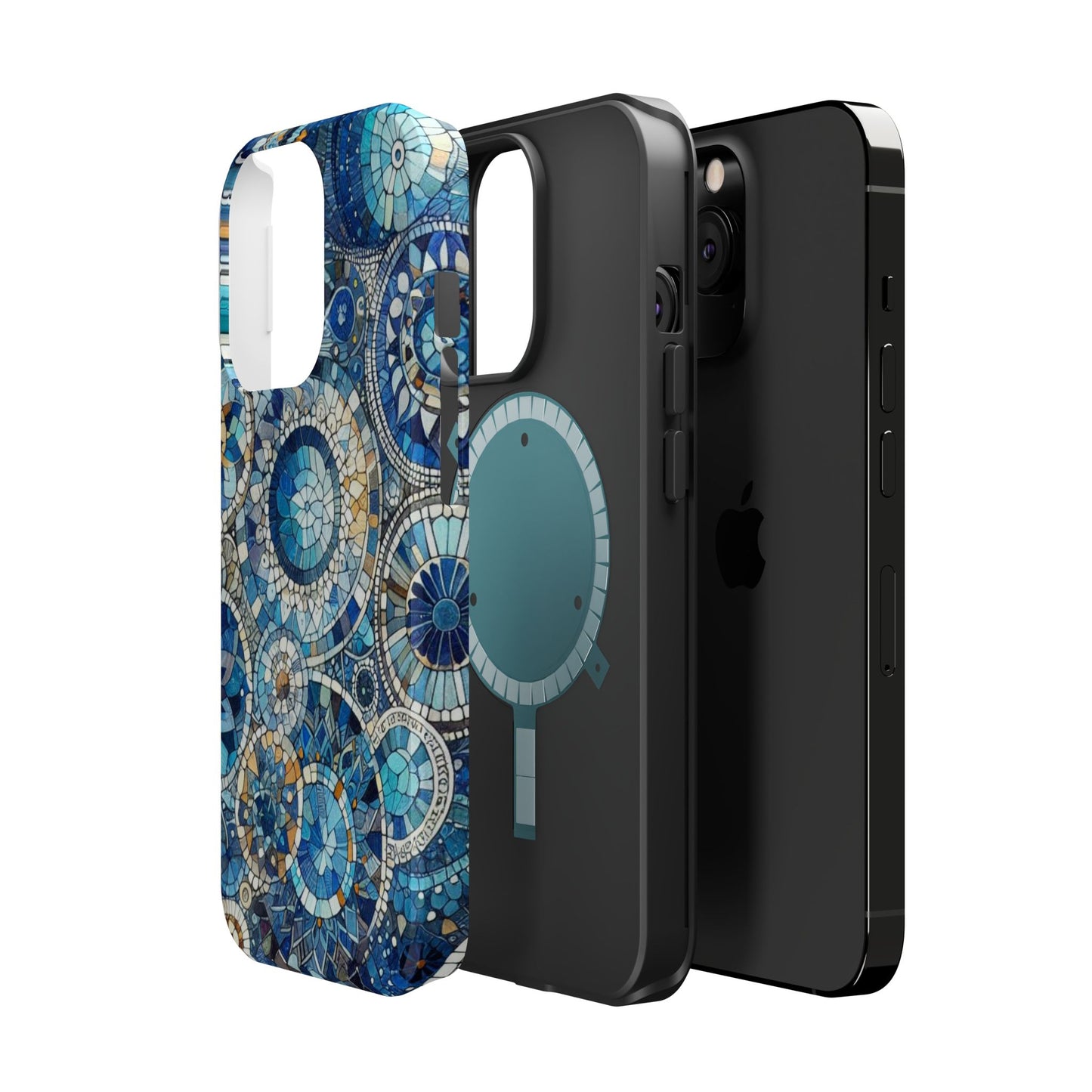Blue Mosaic Phone Case Magnetic
