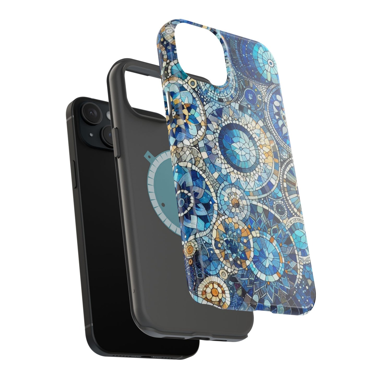 Blue Mosaic Phone Case Magnetic