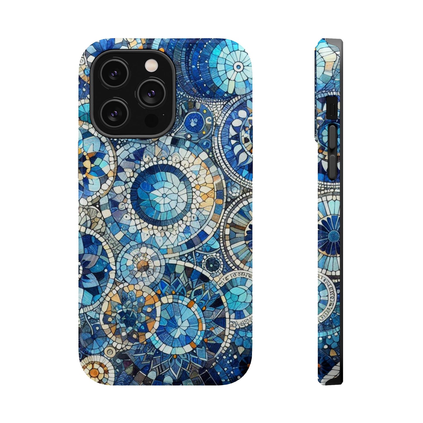 Blue Mosaic Phone Case Magnetic