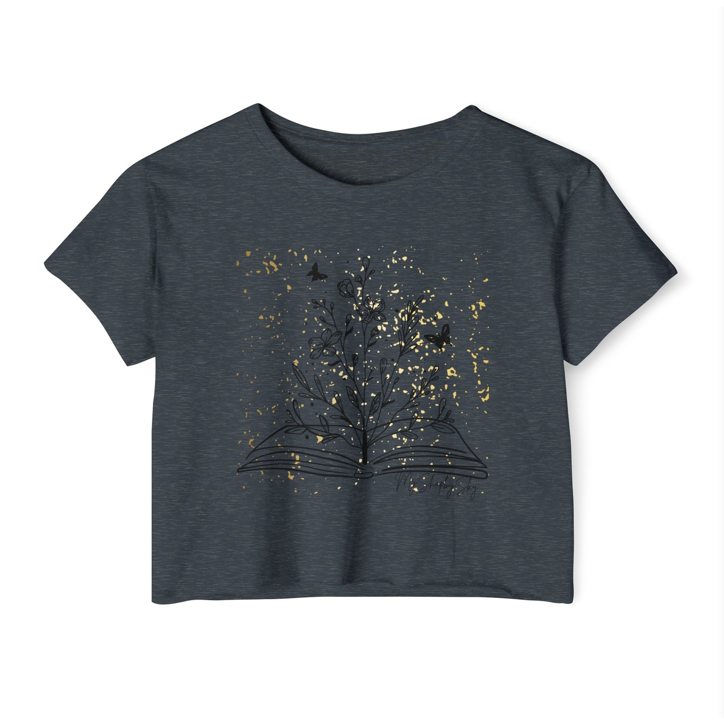 Gold Cropped Tee Women's