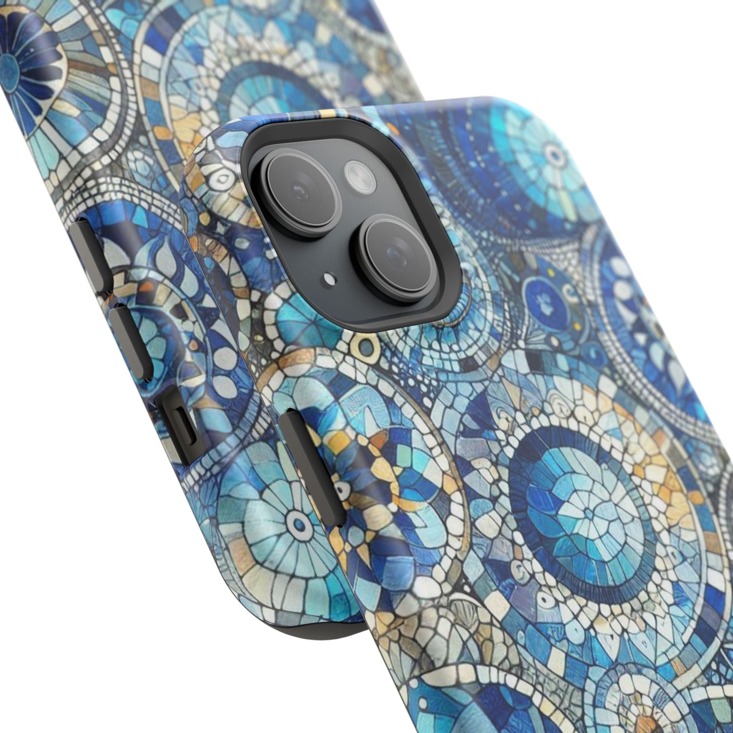 Blue Mosaic Phone Case Magnetic