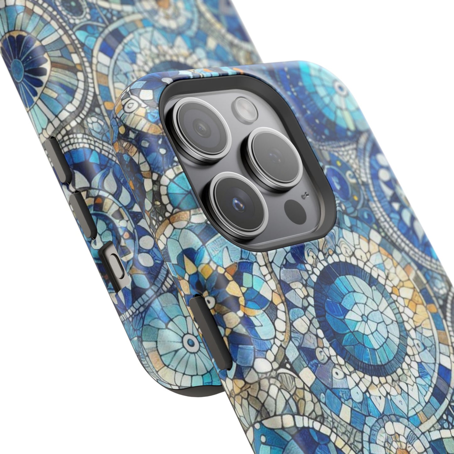 Blue Mosaic Phone Case Magnetic