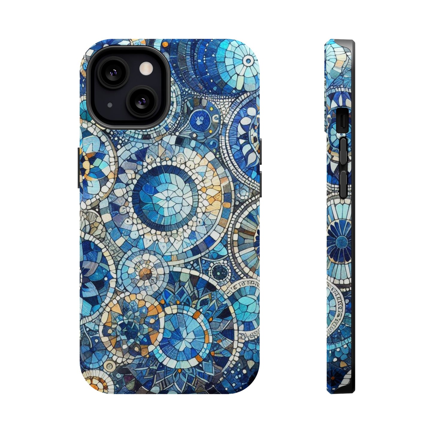 Blue Mosaic Phone Case Magnetic
