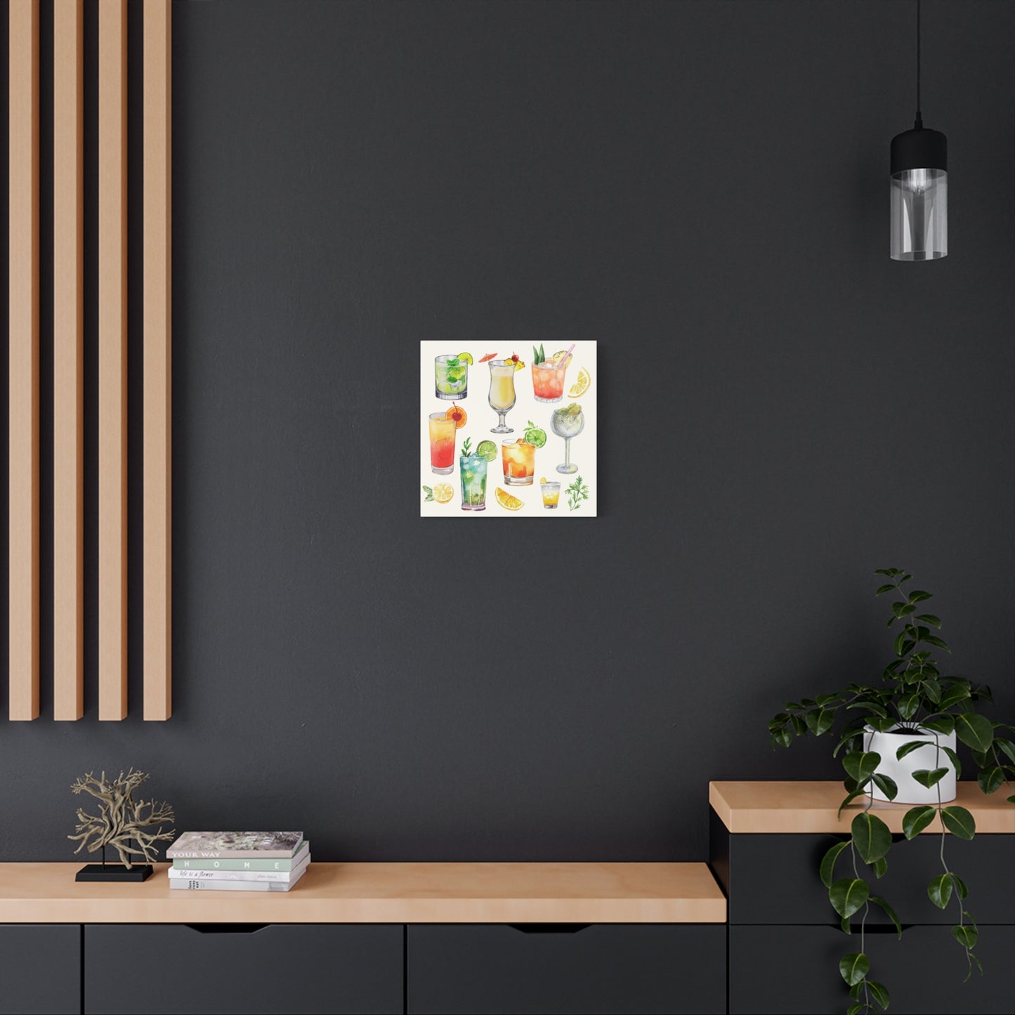 Watercolor Cocktails Canvas