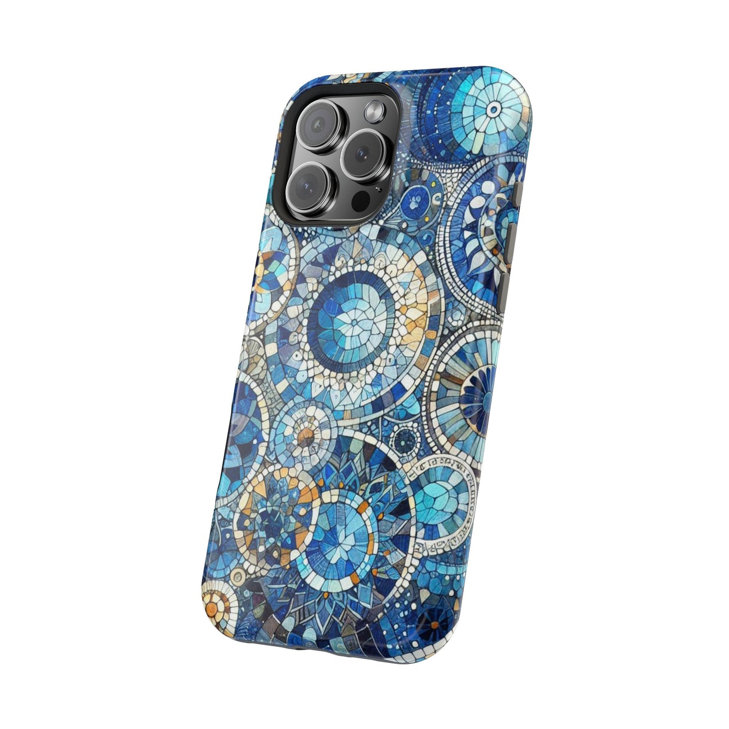 Blue Mosaic Phone Case Magnetic