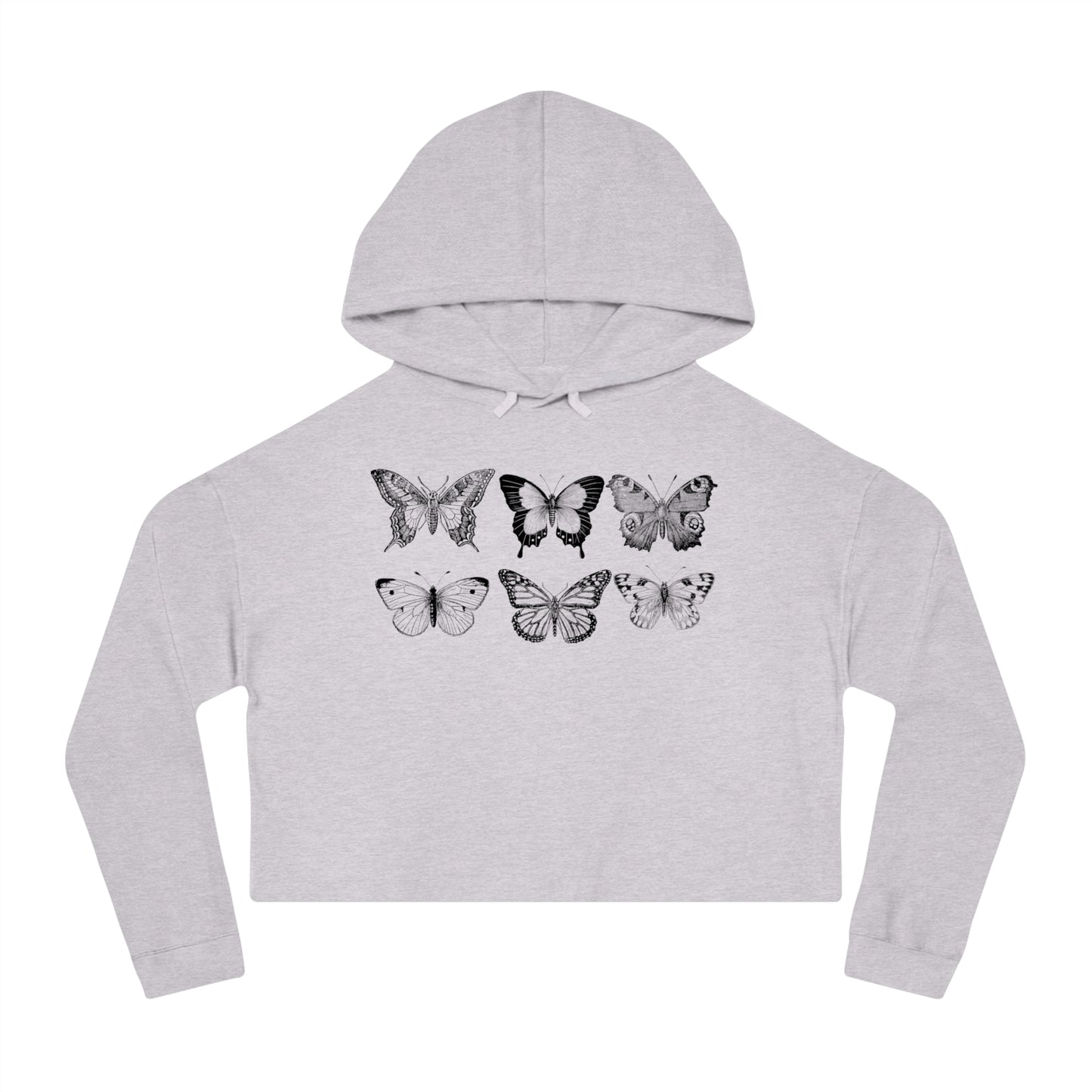 Cropped Butterfly Hoodie