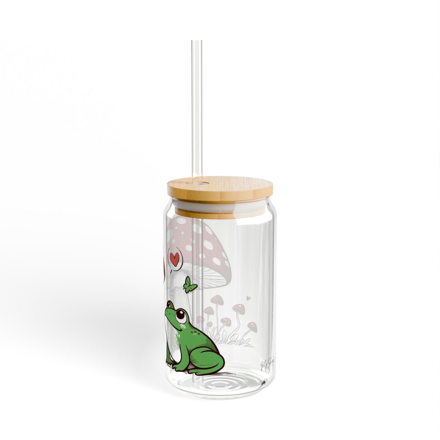 Cute frog glass 16oz
